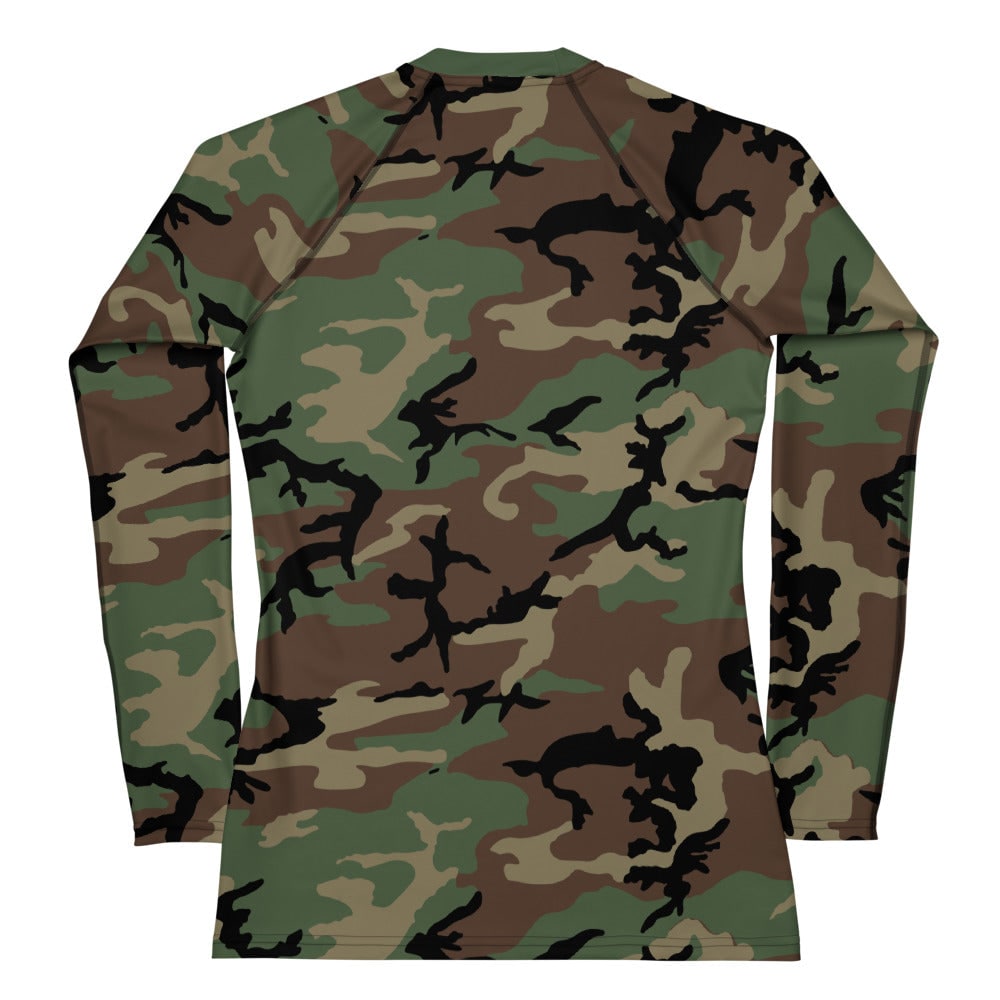 M81 Woodland Camo Women's Long-sleeve Base Layer - Concealing Coloration