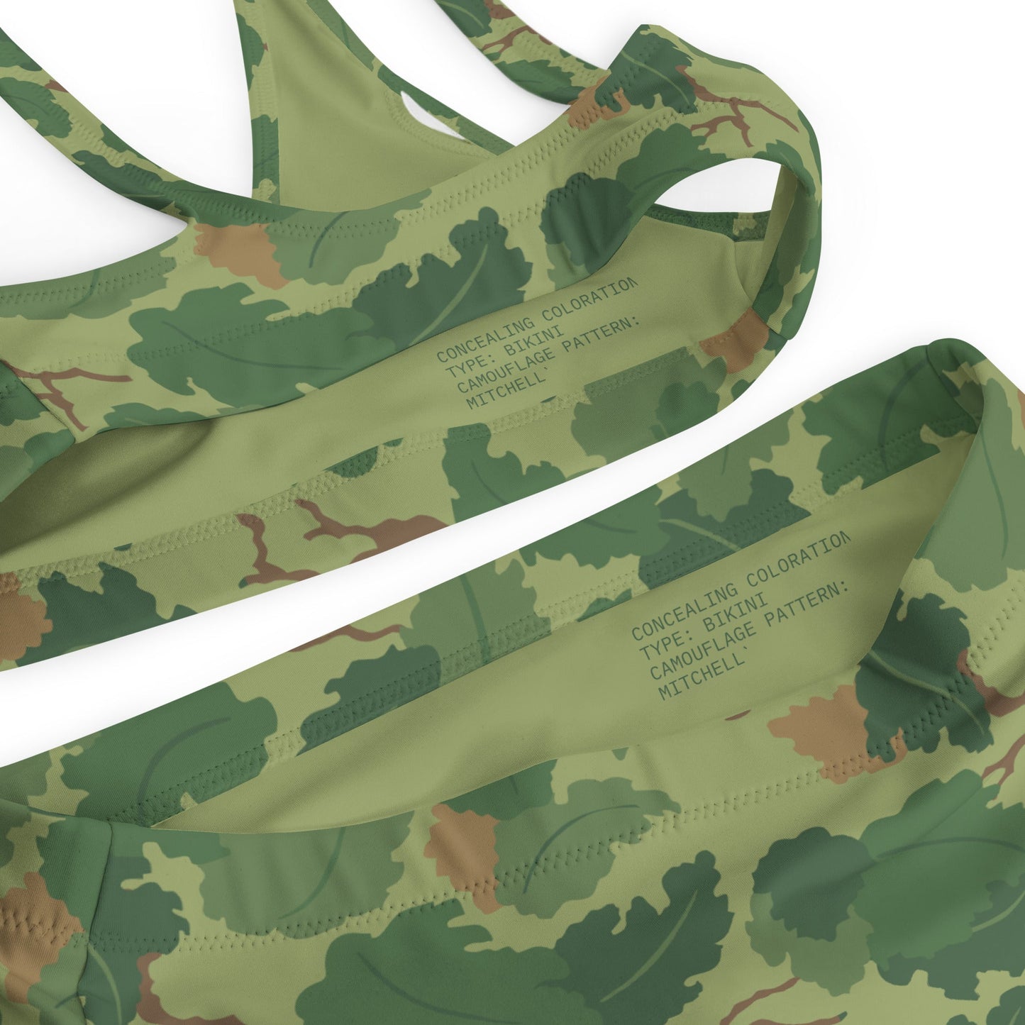 Mitchell Camo High-Waisted Bikini Set _ Concealing Coloration
