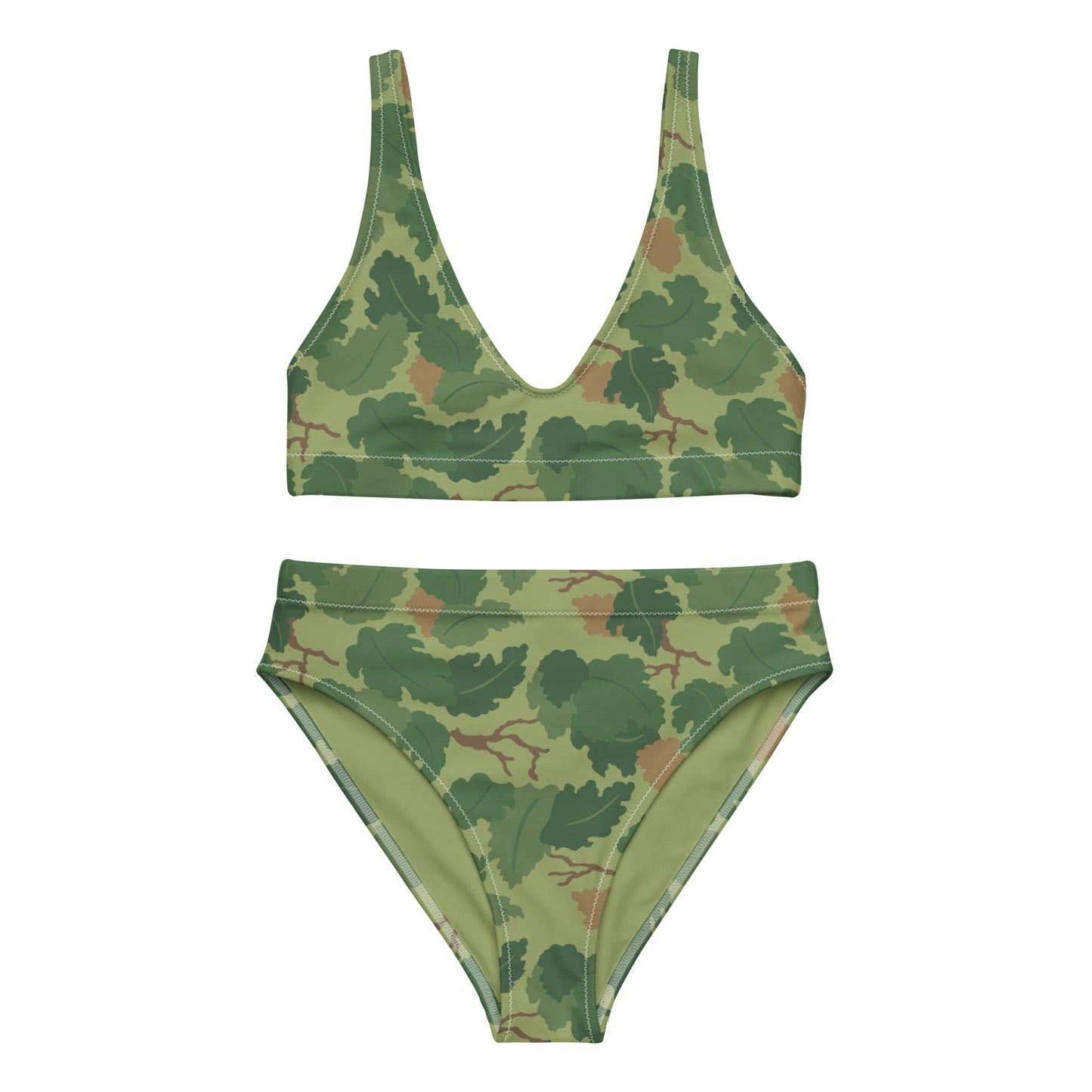 Mitchell Camo High-Waisted Bikini Set _ Concealing Coloration