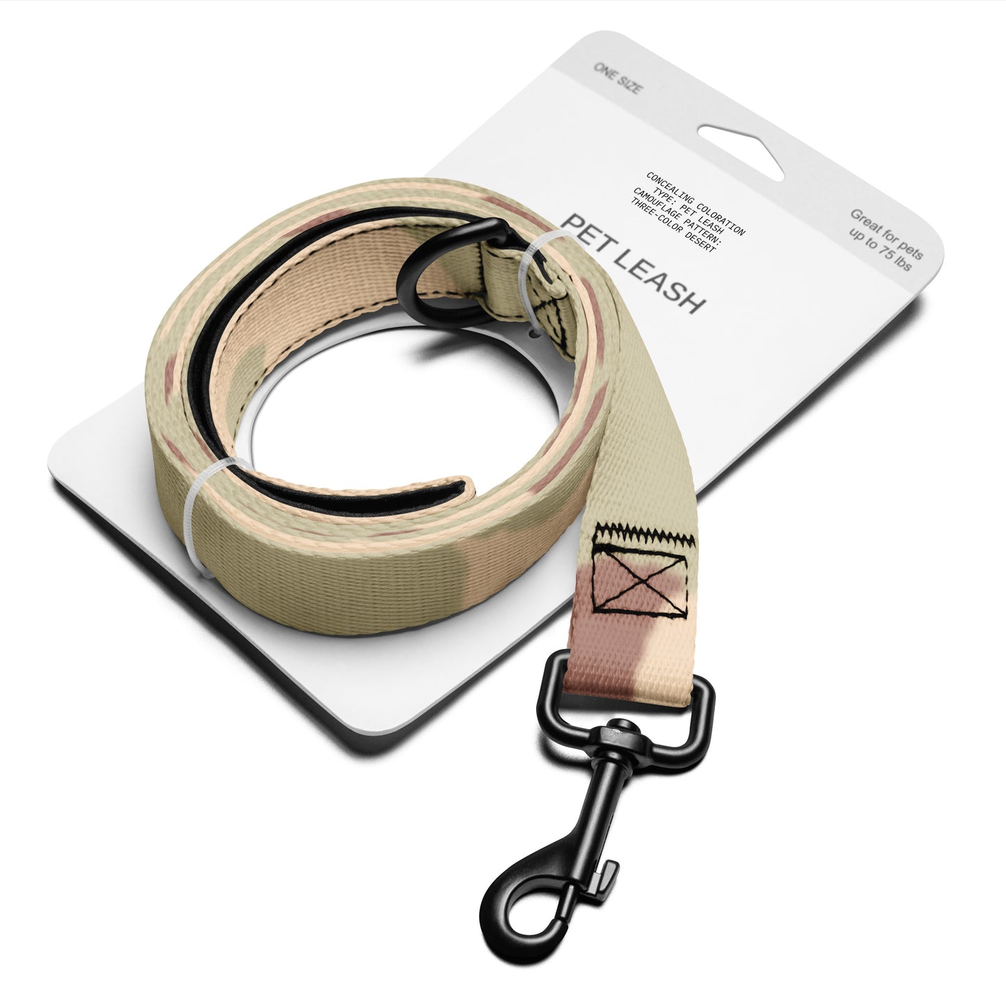 Three-Color Desert Camo Dog Leash _ Concealing Coloration