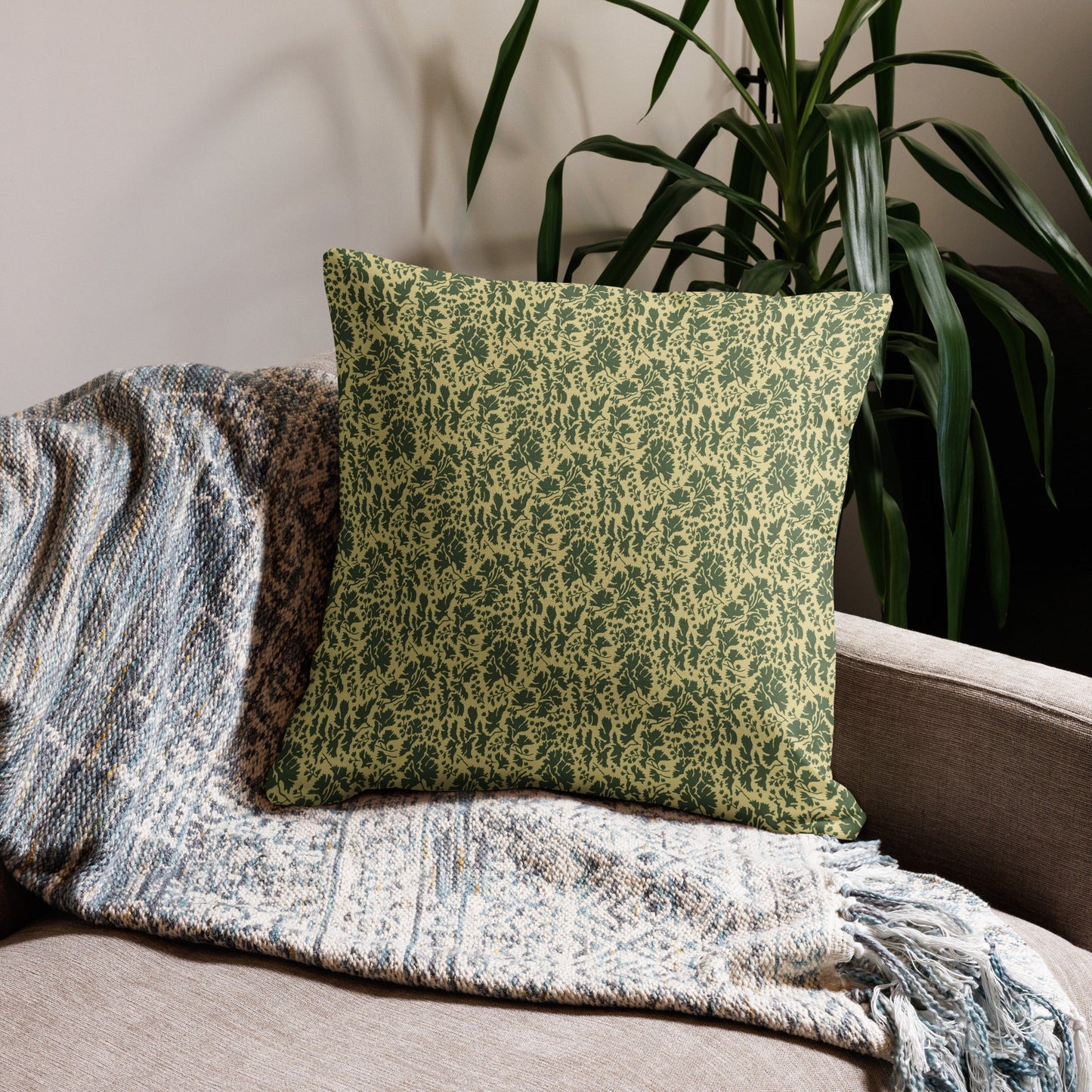 Pietruszka Camo 22" Square Throw Pillow _ Concealing Coloration