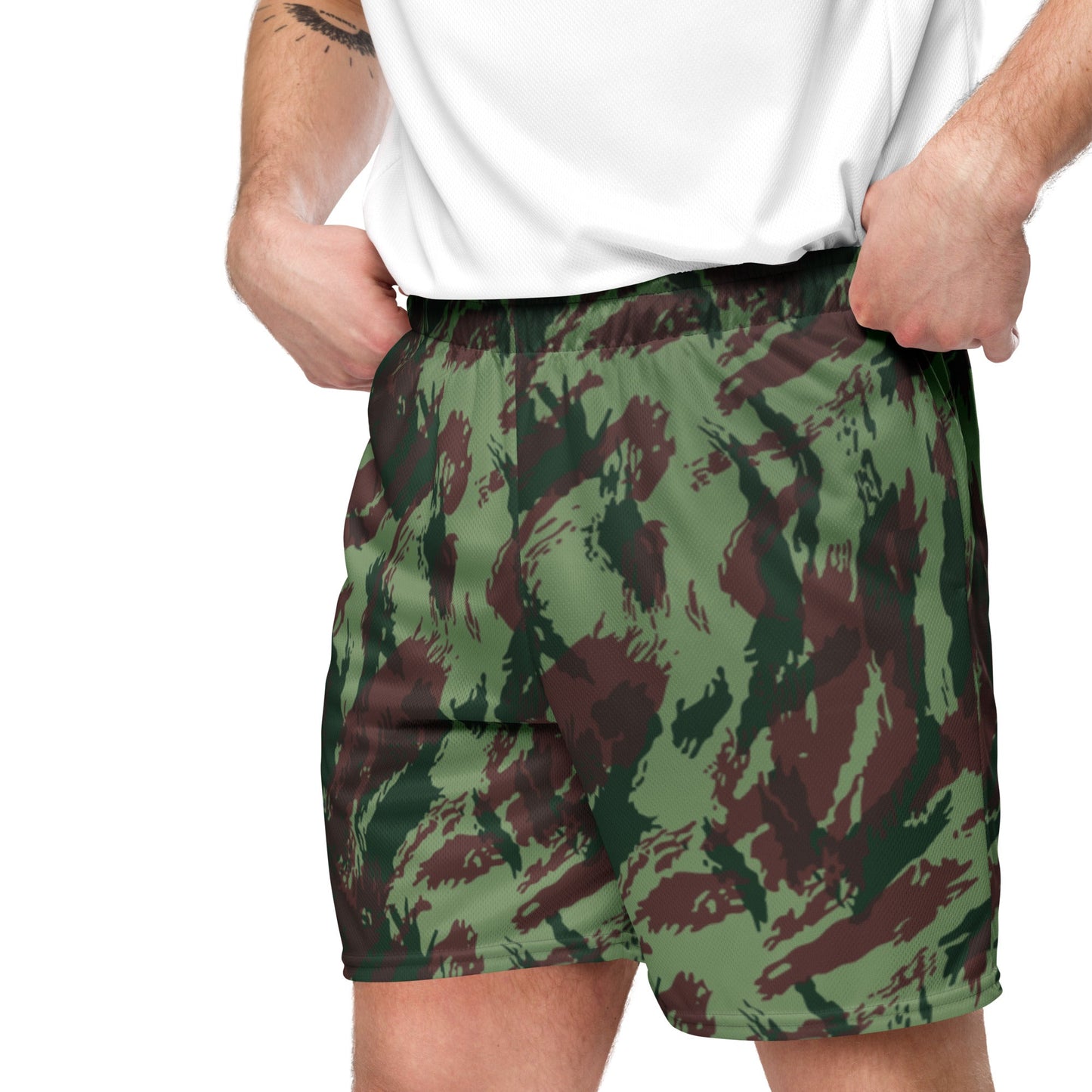 Portuguese Lizard Camo Basketball Shorts _ Concealing Coloration