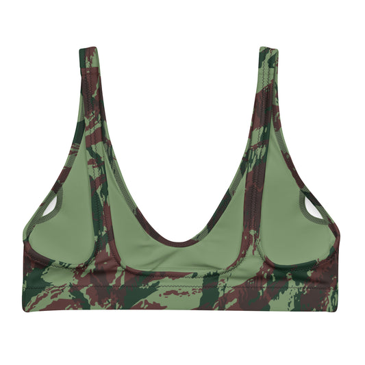 Portuguese Lizard Camo High-Waisted Bikini Top