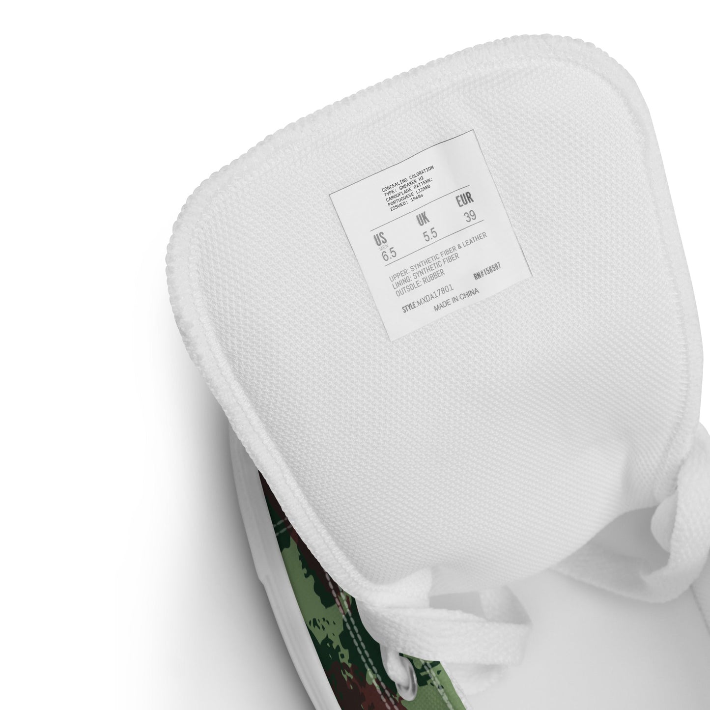 Portuguese Lizard Camo Men’s Sneaker Hi _ Concealing Coloration