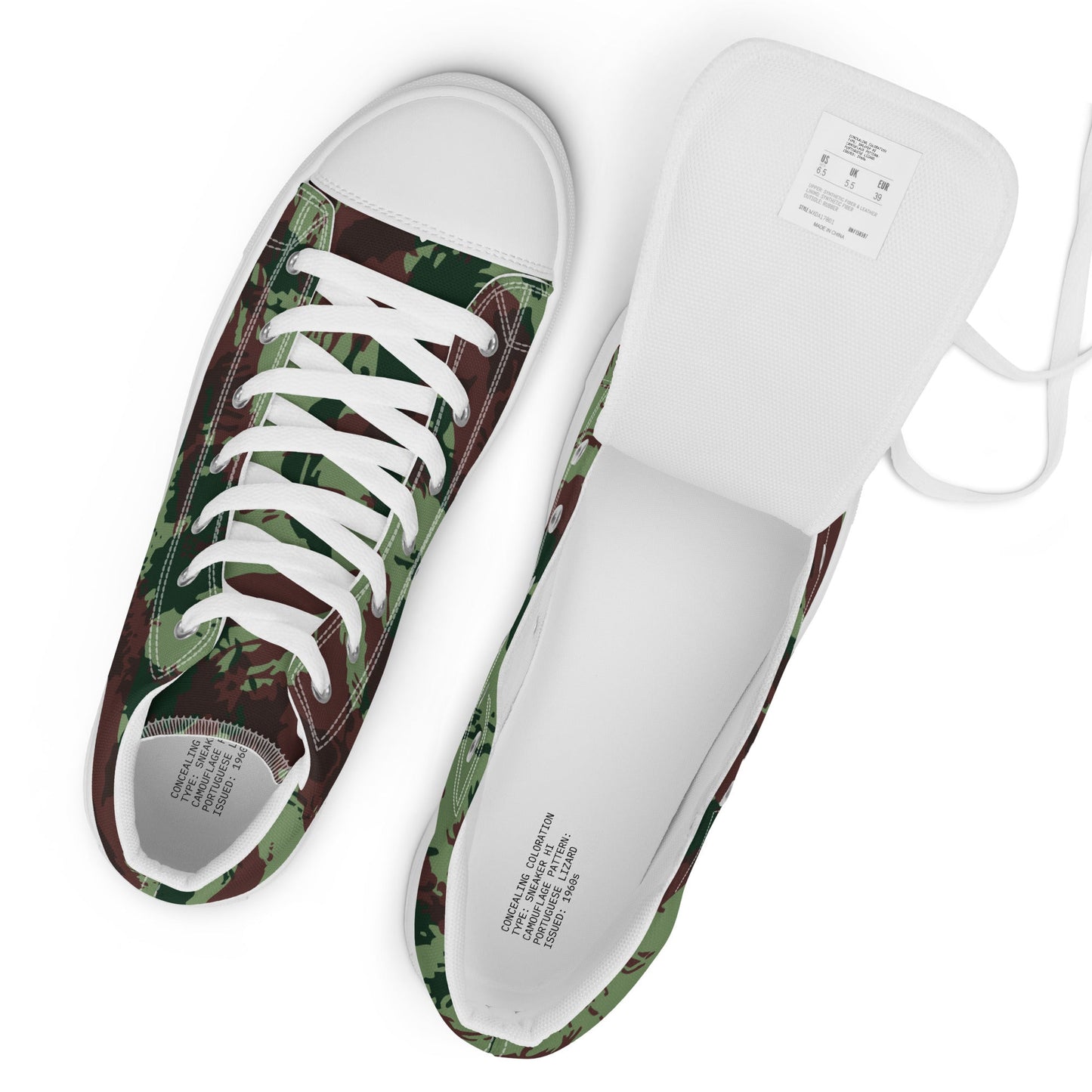 Portuguese Lizard Camo Men’s Sneaker Hi _ Concealing Coloration