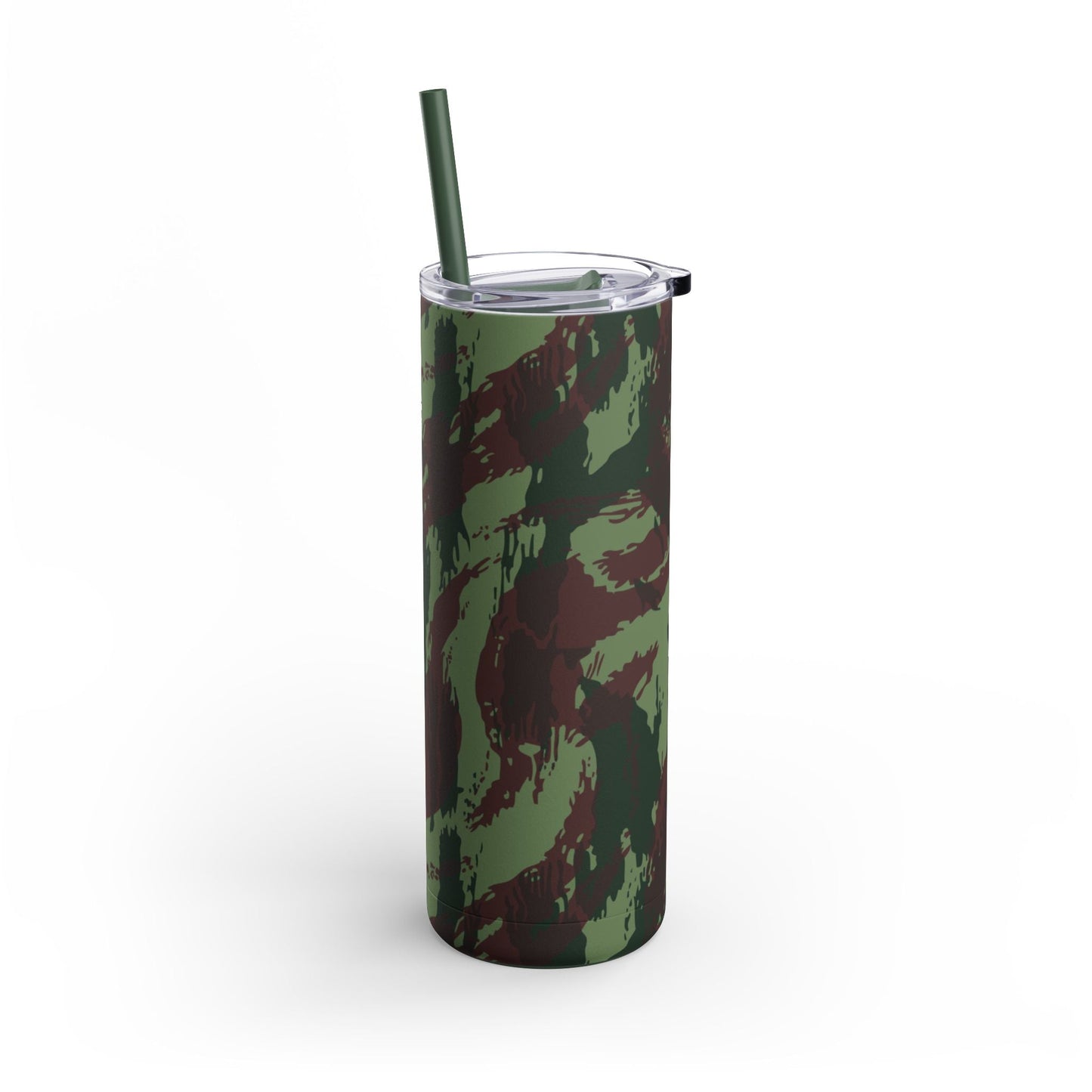 Portuguese Lizard Camo Skinny 20oz Tumbler with Straw _ Concealing Coloration