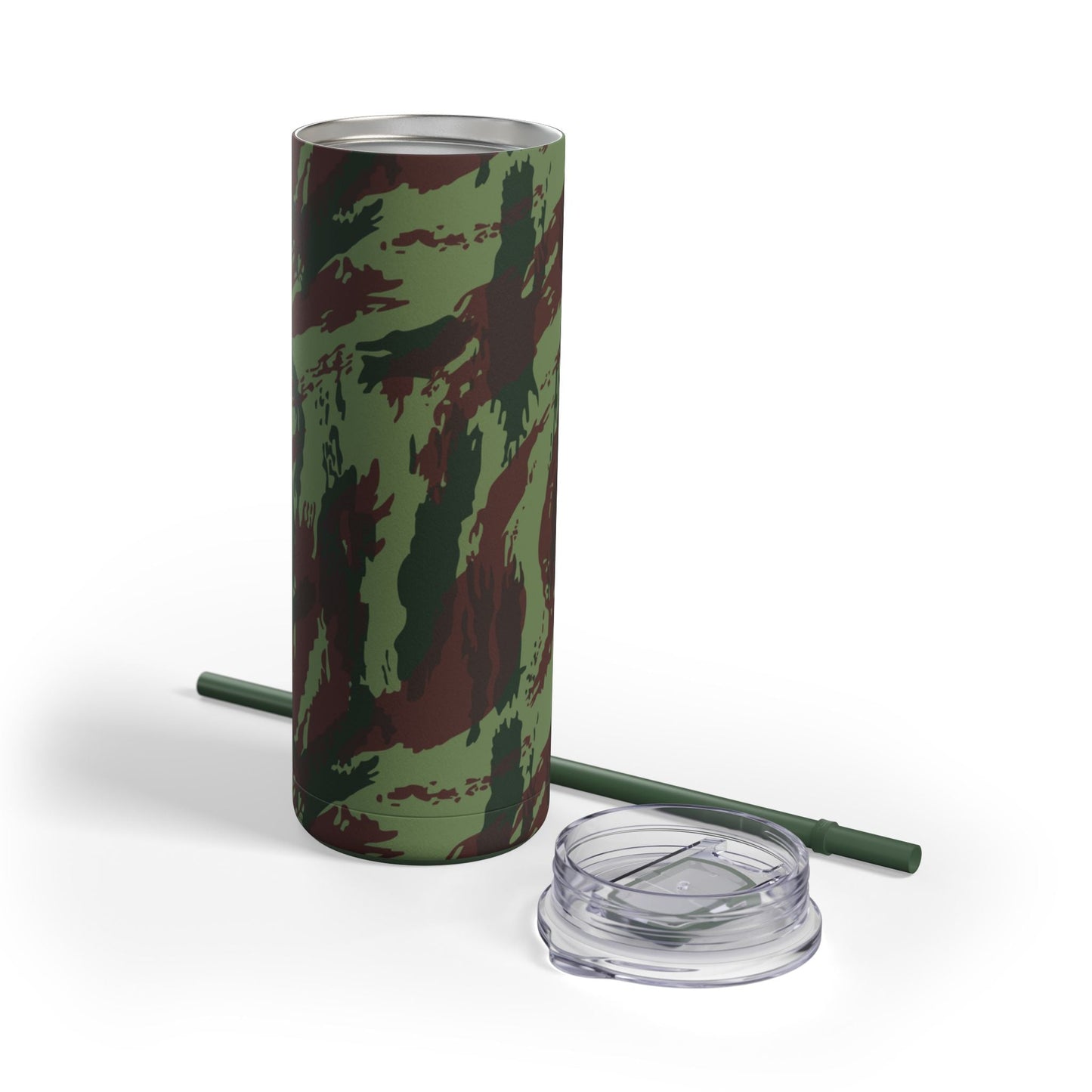 Portuguese Lizard Camo Skinny 20oz Tumbler with Straw _ Concealing Coloration