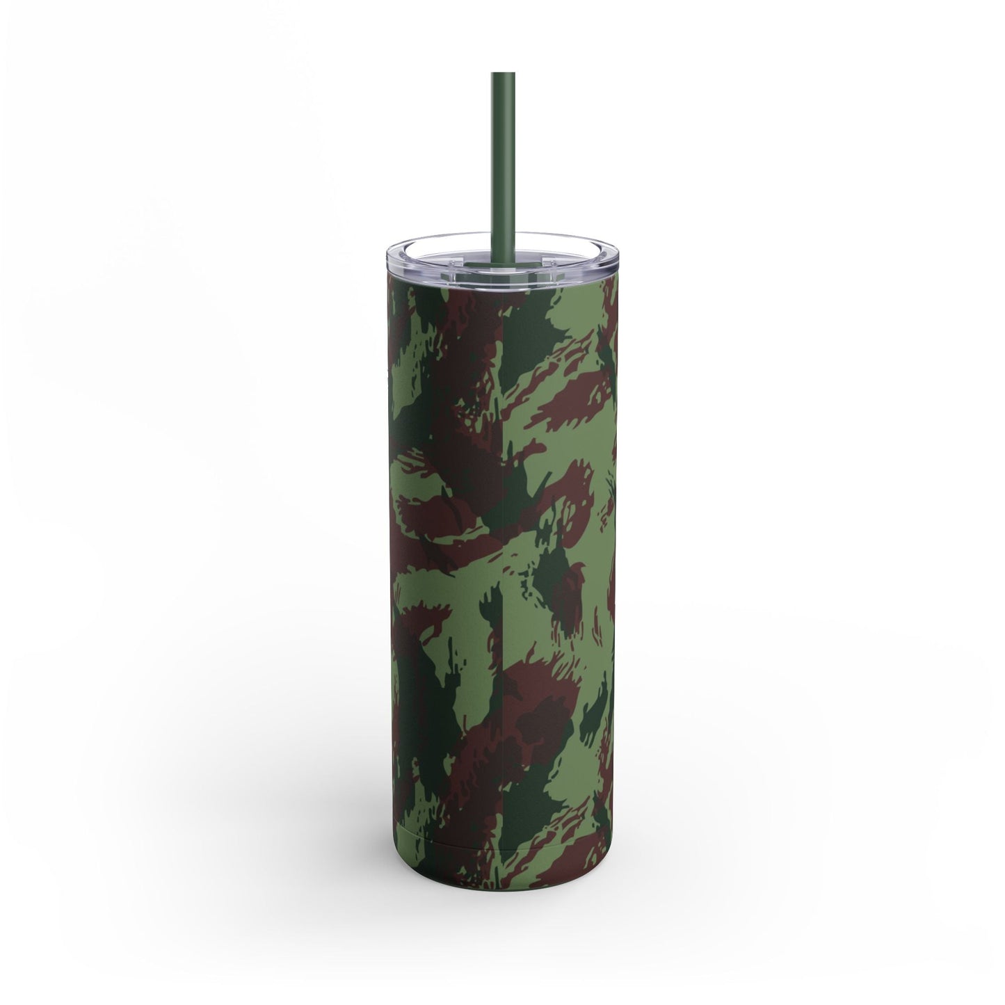Portuguese Lizard Camo Skinny 20oz Tumbler with Straw _ Concealing Coloration
