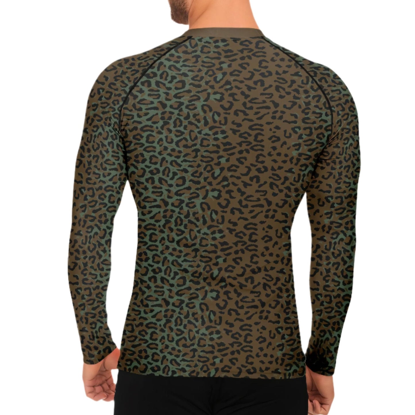 Leopard Spot Camo Men's Long-sleeve Base Layer _ Concealing Coloration