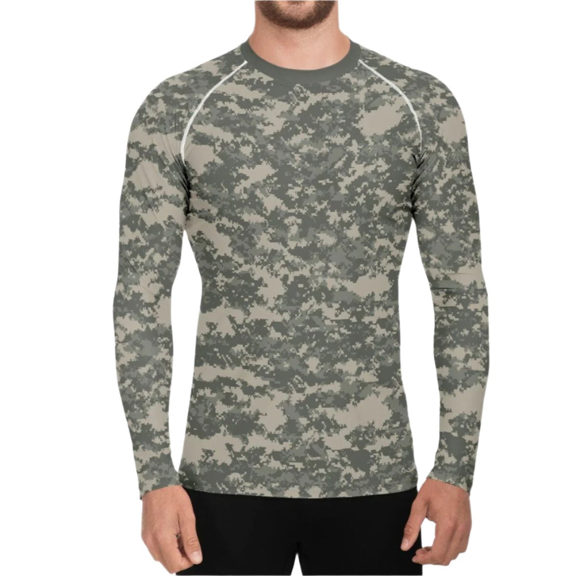 Universal Camouflage Pattern Men's Long-sleeve Base Layer - Concealing Coloration