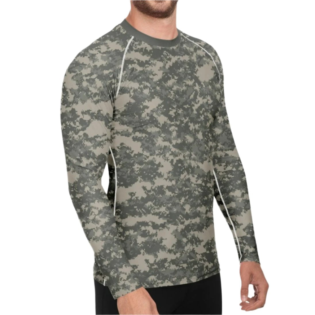 Universal Camouflage Pattern Men's Long-sleeve Base Layer - Concealing Coloration