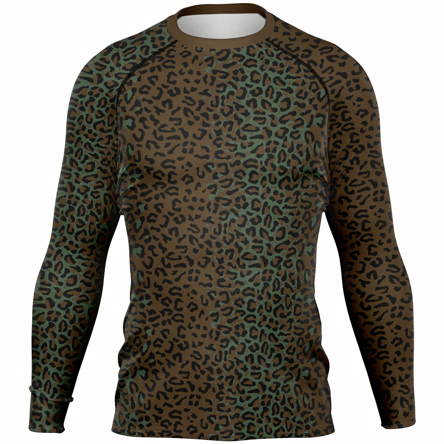 Leopard Spot Camo Men's Long-sleeve Base Layer _ Concealing Coloration
