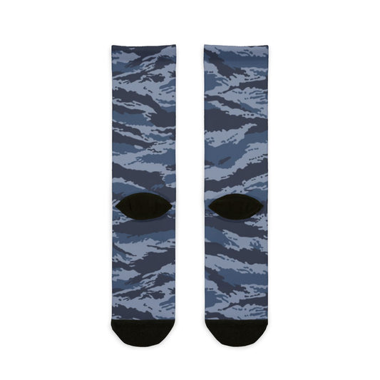 Kamysh Blue Camo Socks - close-up