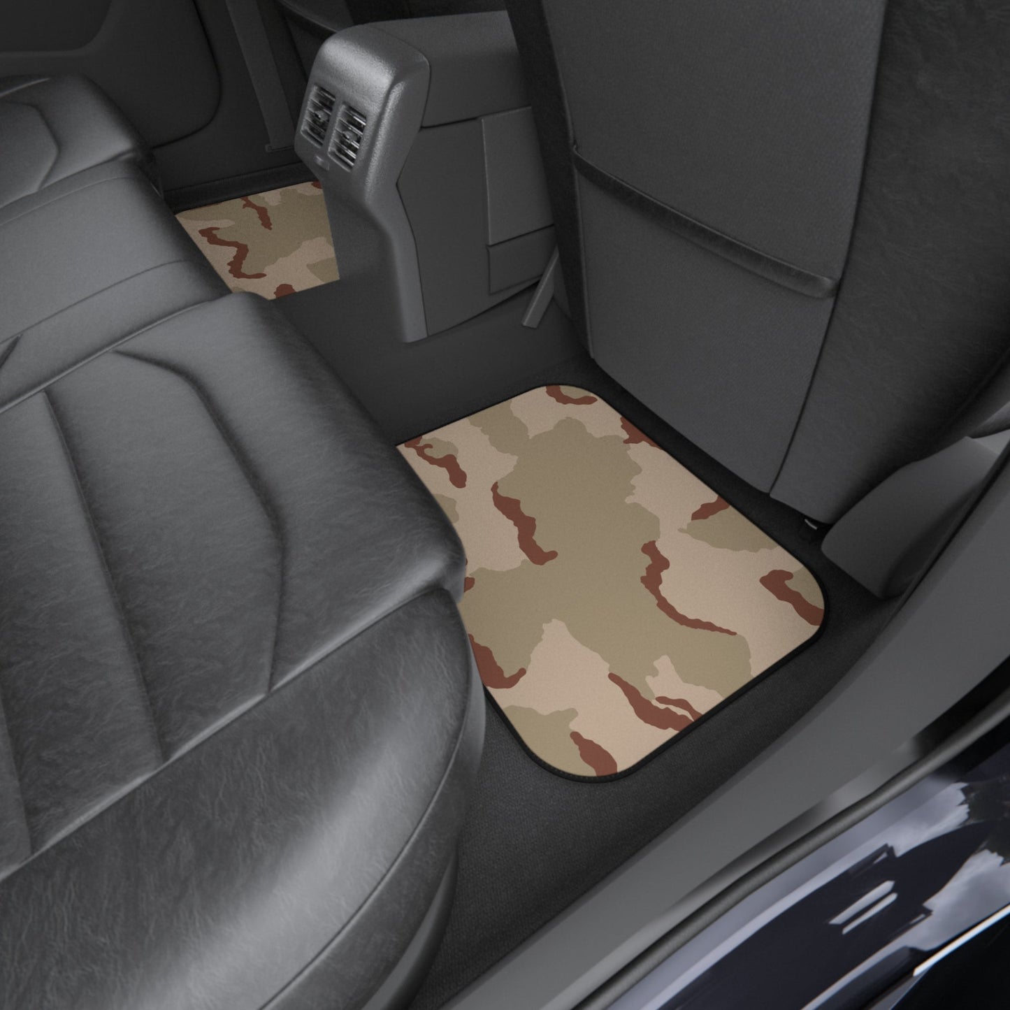 Three-Color Desert Camo All-Weather Back Car Mats (Set of 2) - Concealing Coloration