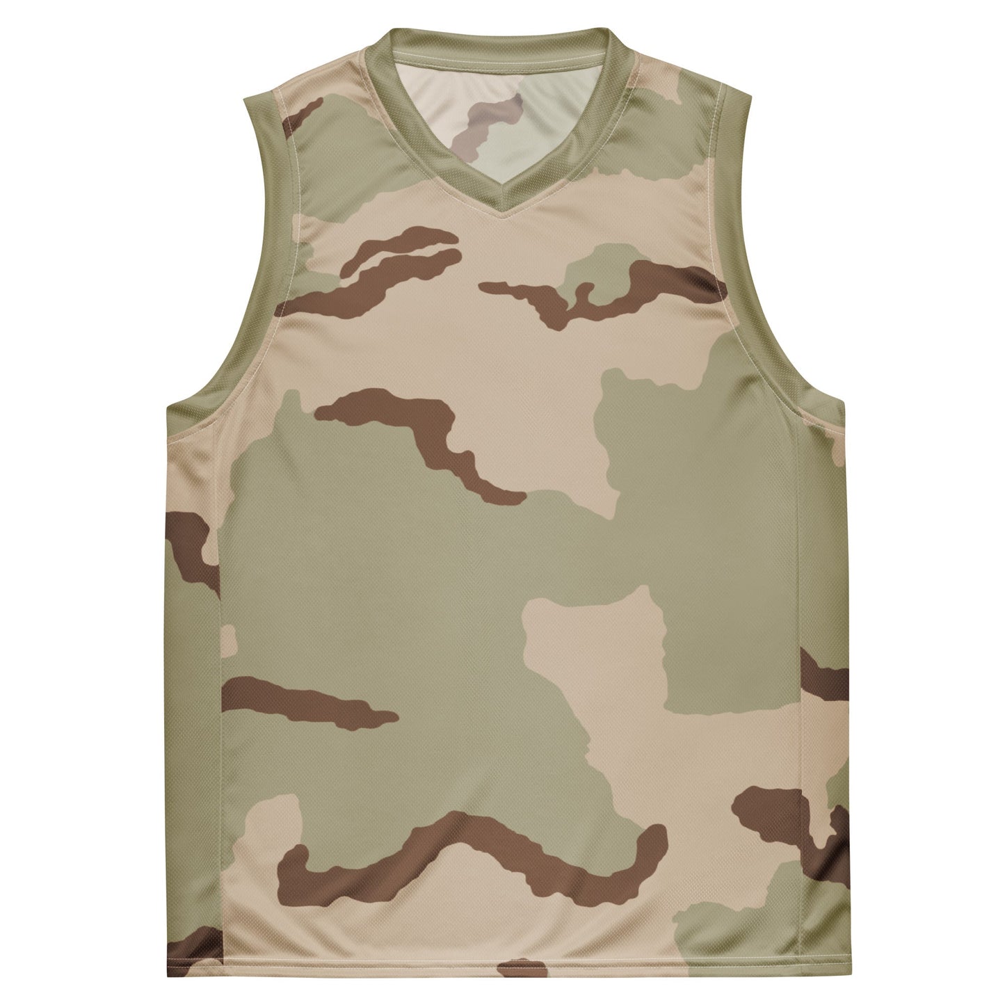 Three-Color Desert Camo Basketball Jersey _ Concealing Coloration