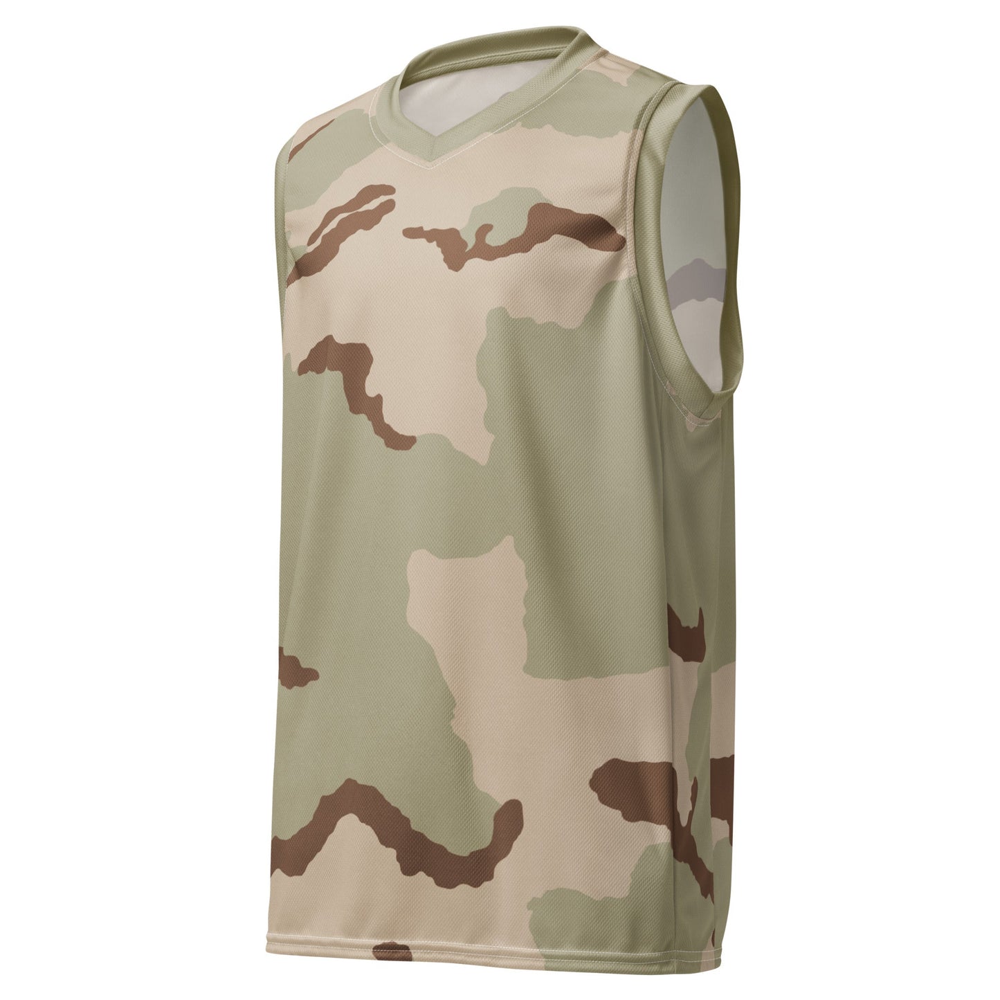 Three-Color Desert Camo Basketball Jersey _ Concealing Coloration