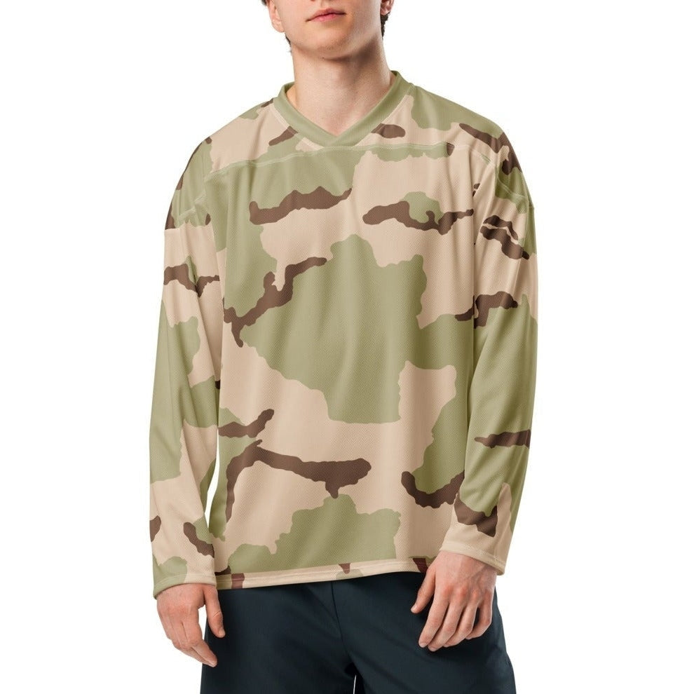 Three-Color Desert Camo Hockey Jersey _ Concealing Coloration
