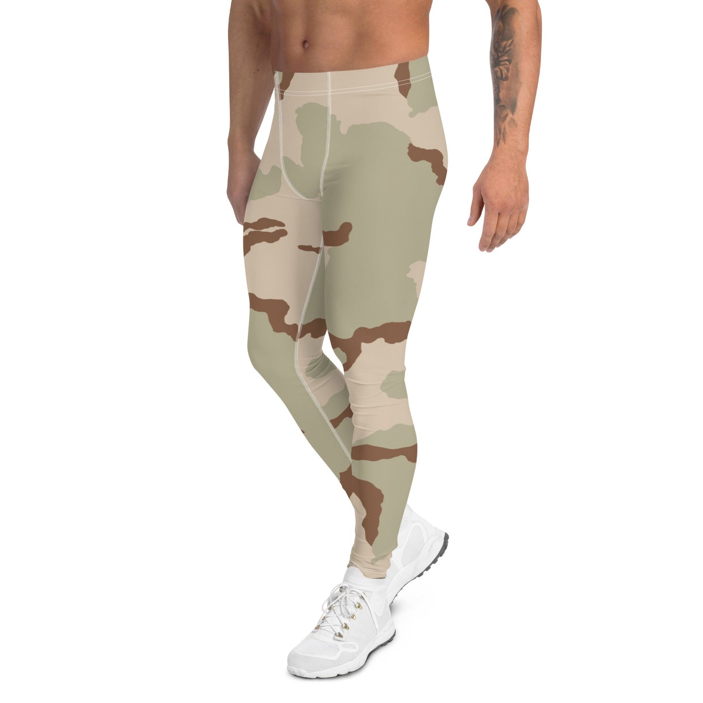 Three-Color Desert Camo Men's Leggings _ Concealing Coloration