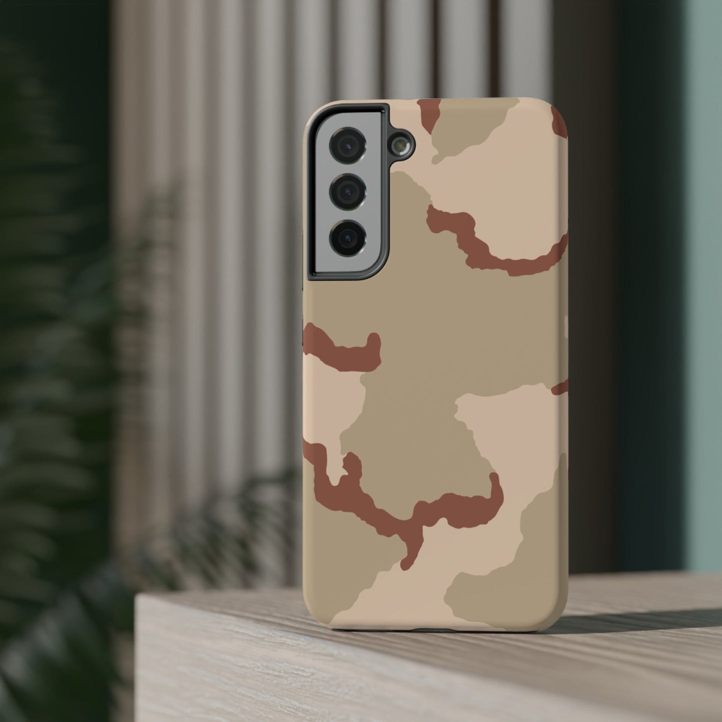 Three-Color Desert Camo Samsung Galaxy S22 Plus Field Case _ Concealing Coloration
