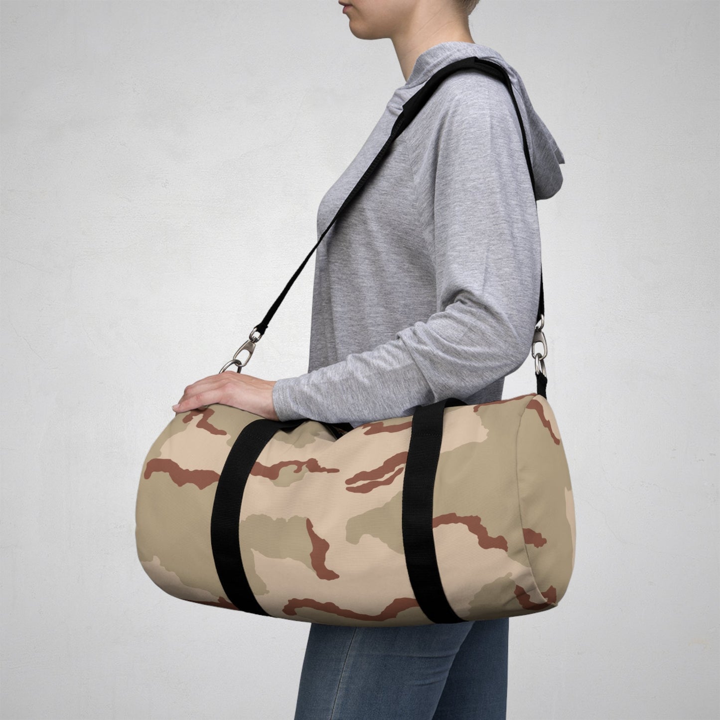 Three-Color Desert Camo Small Duffel Bag - Concealing Coloration