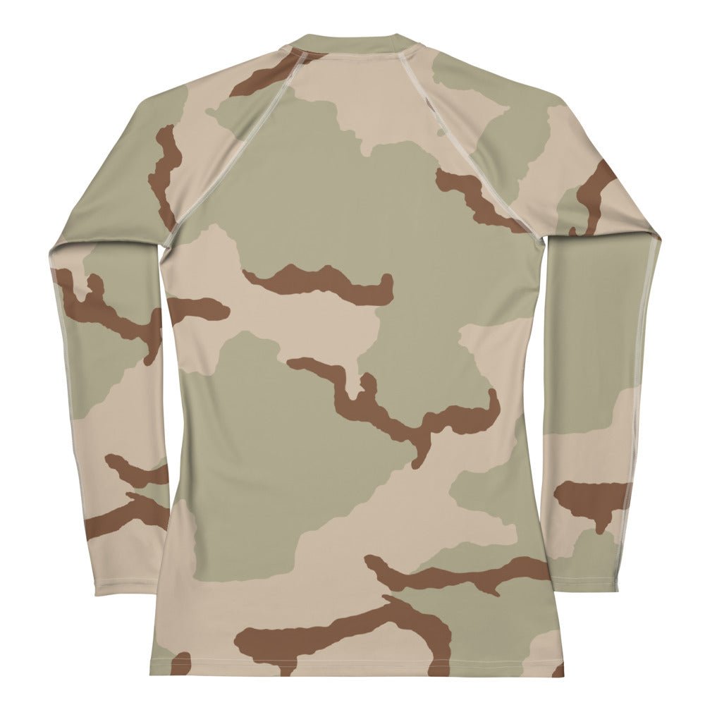 Three-Color Desert Camo Women's Long-sleeve Base Layer - Concealing Coloration