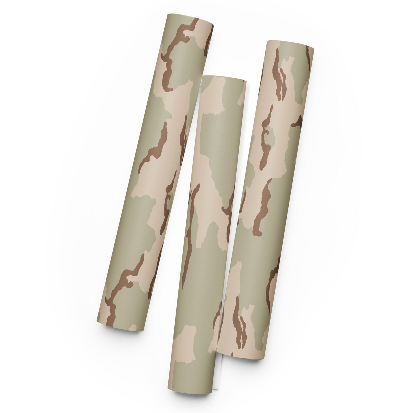Three-Color Desert Camo Wrapping Paper Sheets _ Concealing Coloration