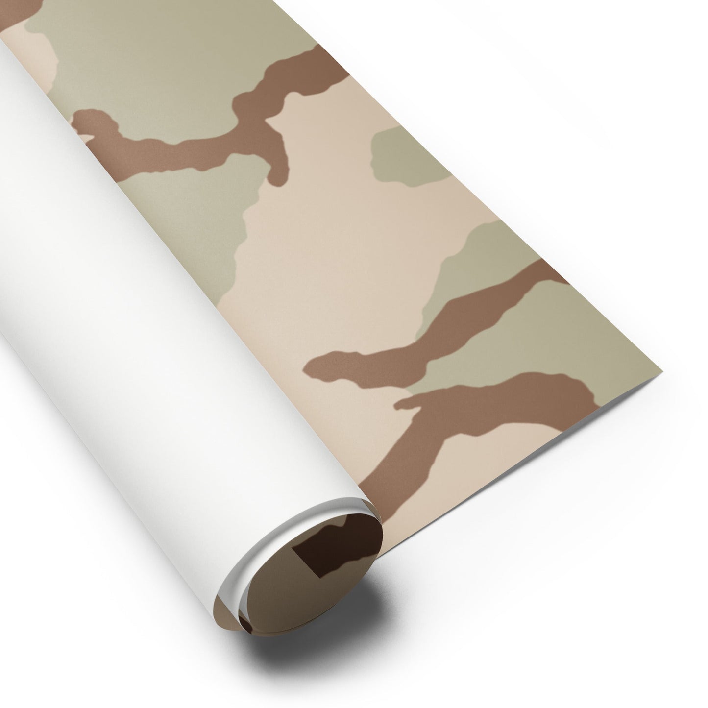 Three-Color Desert Camo Wrapping Paper Sheets _ Concealing Coloration
