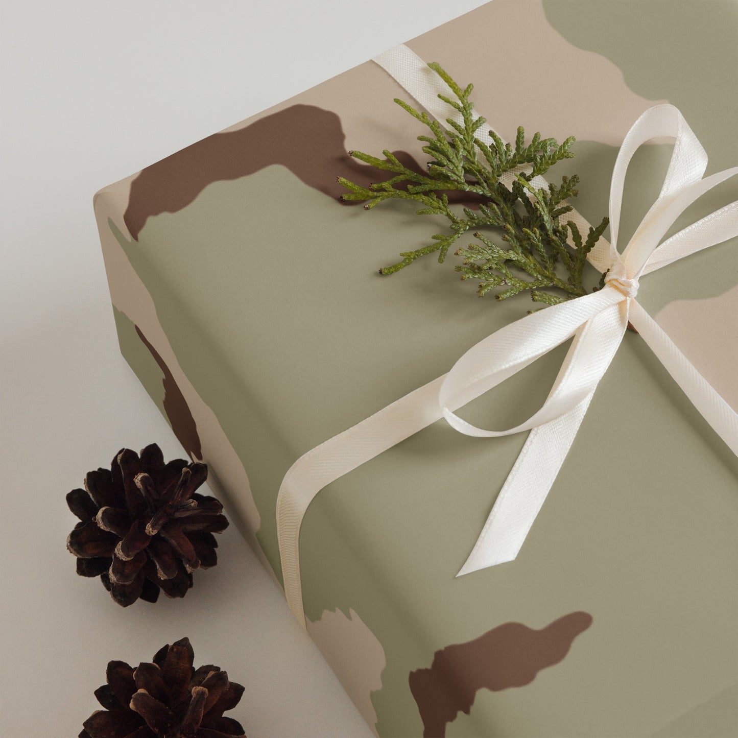 Three-Color Desert Camo Wrapping Paper Sheets _ Concealing Coloration