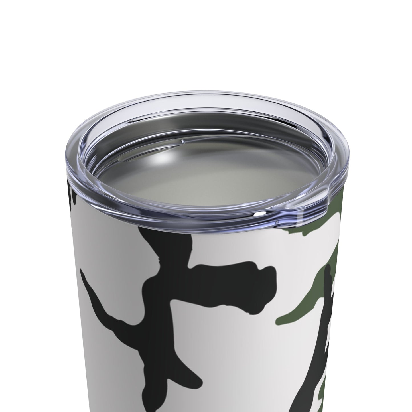 Three-Color Snow Camo 10oz Tumbler _ Concealing Coloration