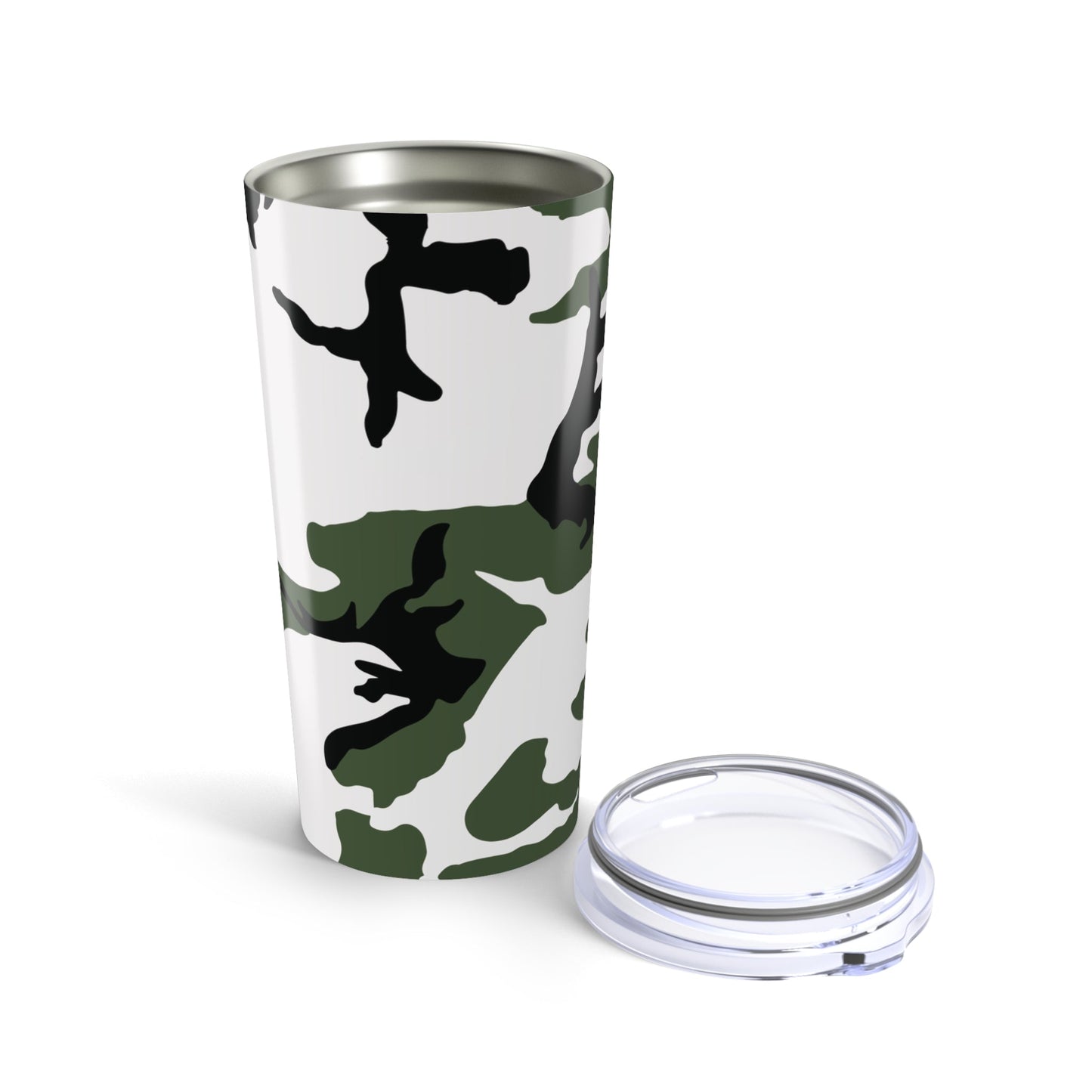 Three-Color Snow Camo 20oz Tumbler _ Concealing Coloration