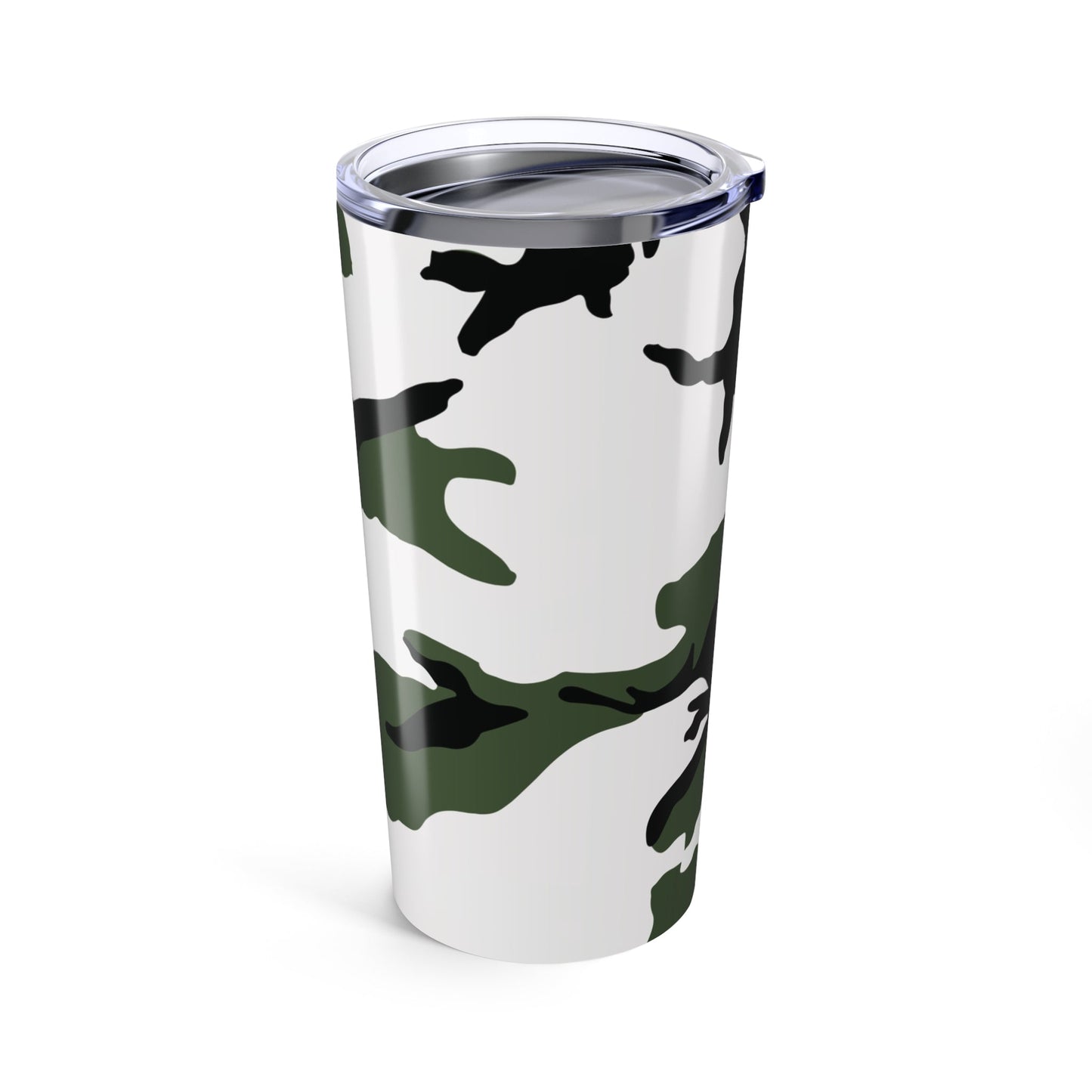 Three-Color Snow Camo 20oz Tumbler _ Concealing Coloration