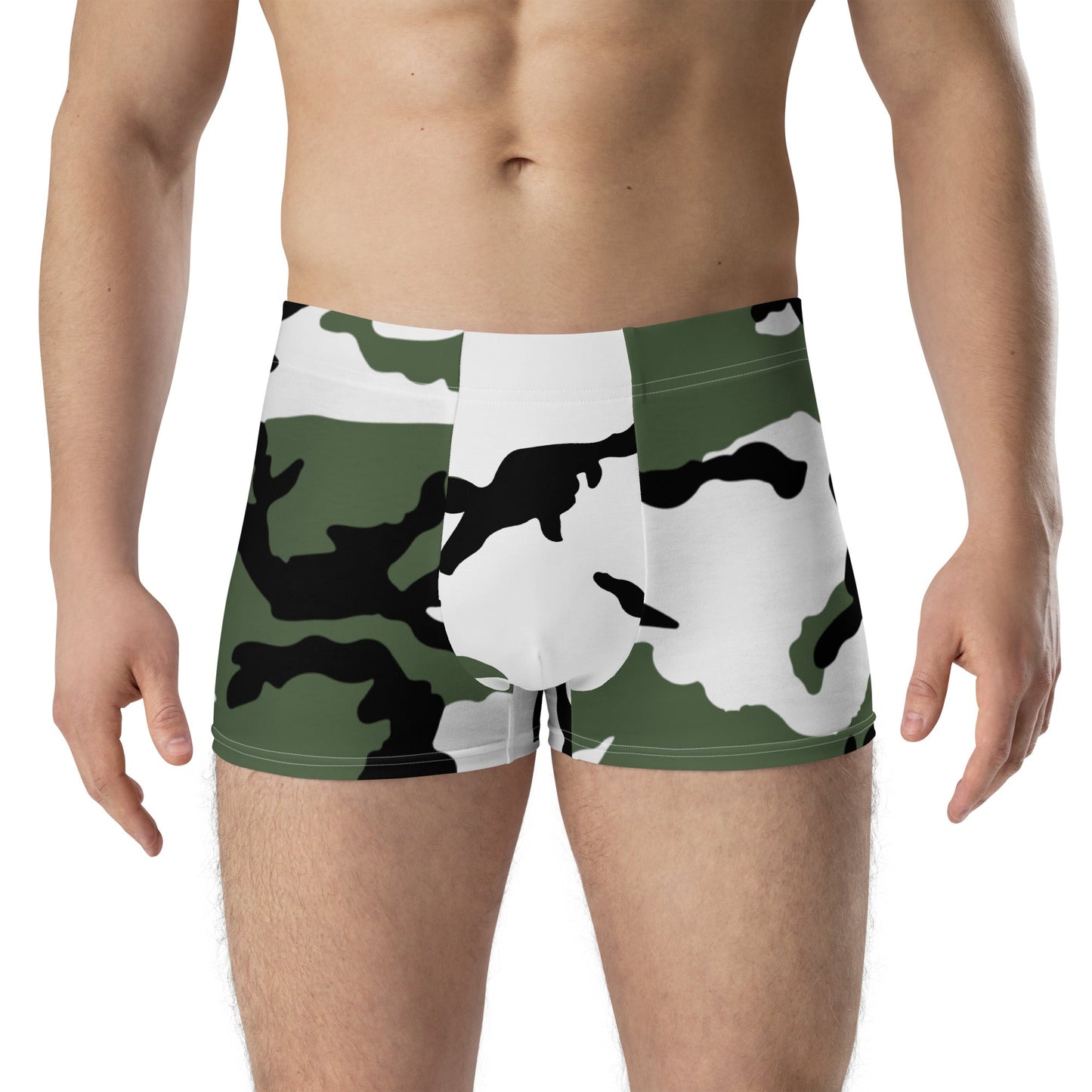Three-Color Snow Camo Boxer Briefs _ Concealing Coloration