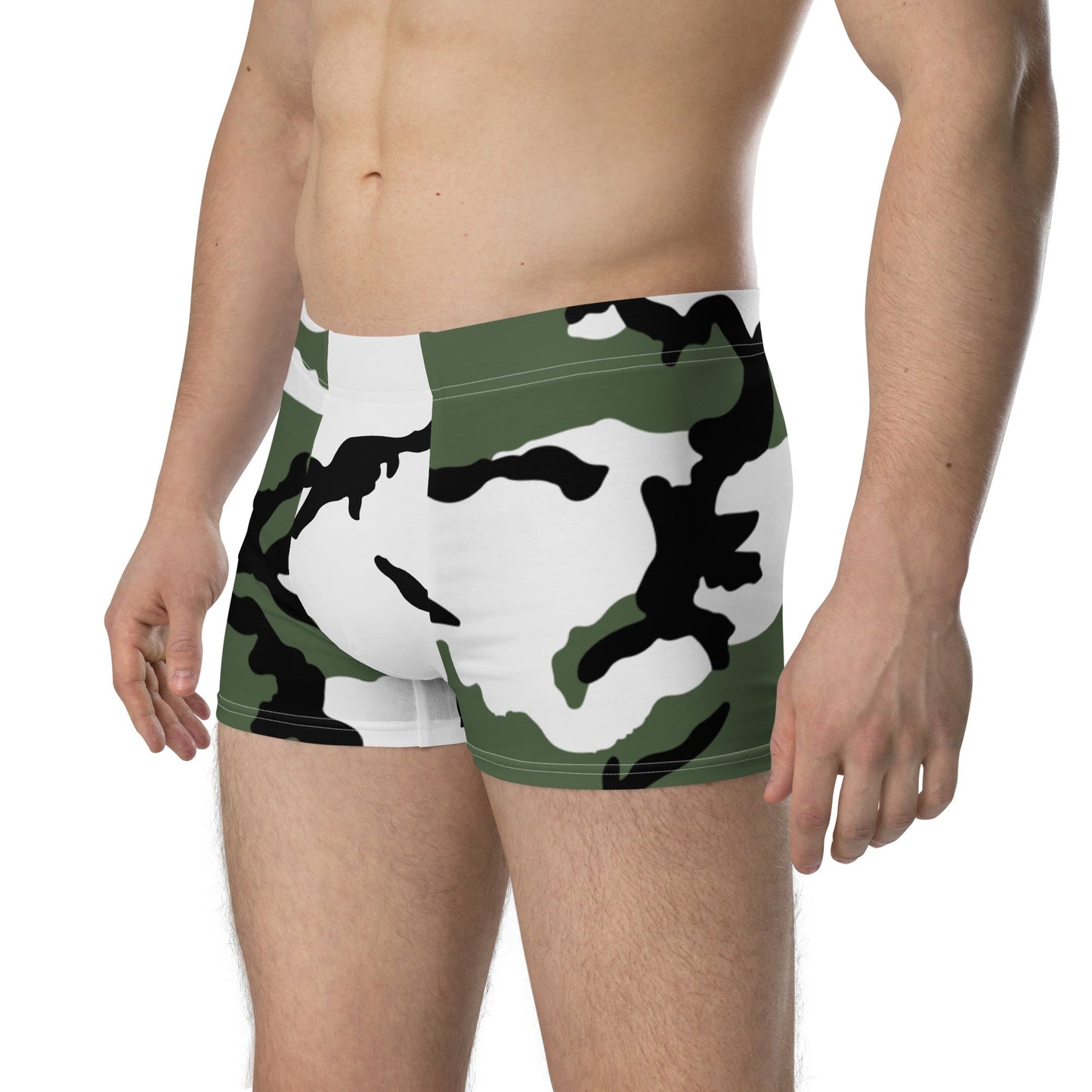 Three-Color Snow Camo Boxer Briefs _ Concealing Coloration
