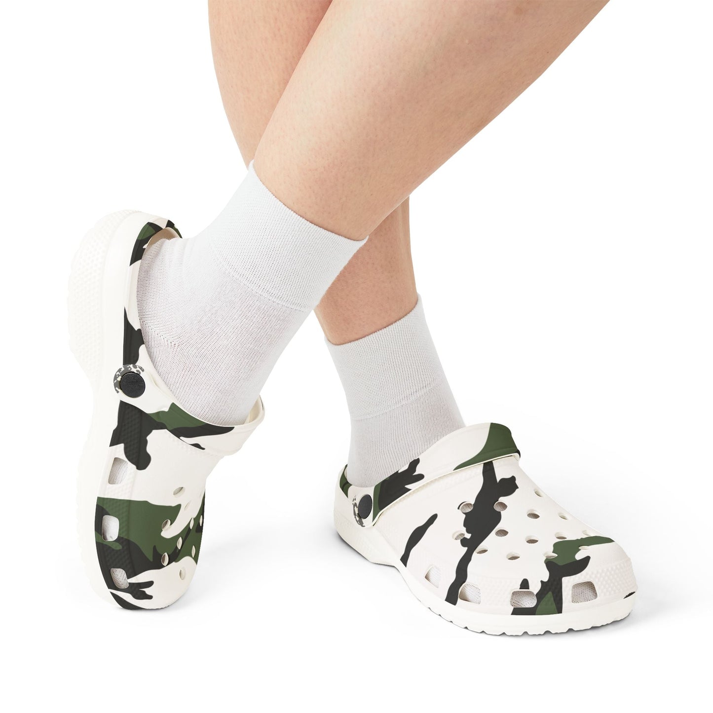 Three-Color Snow Camo EVA Clog - Concealing Coloration