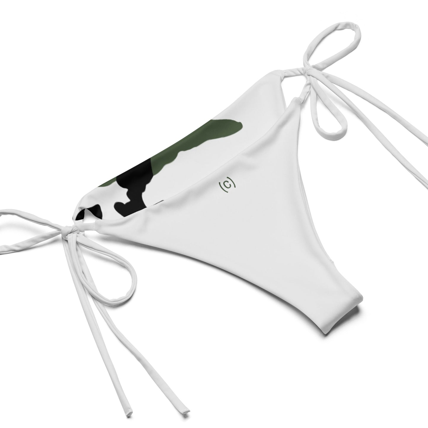 Three-Color Snow Camo String Bikini Set - Concealing Coloration