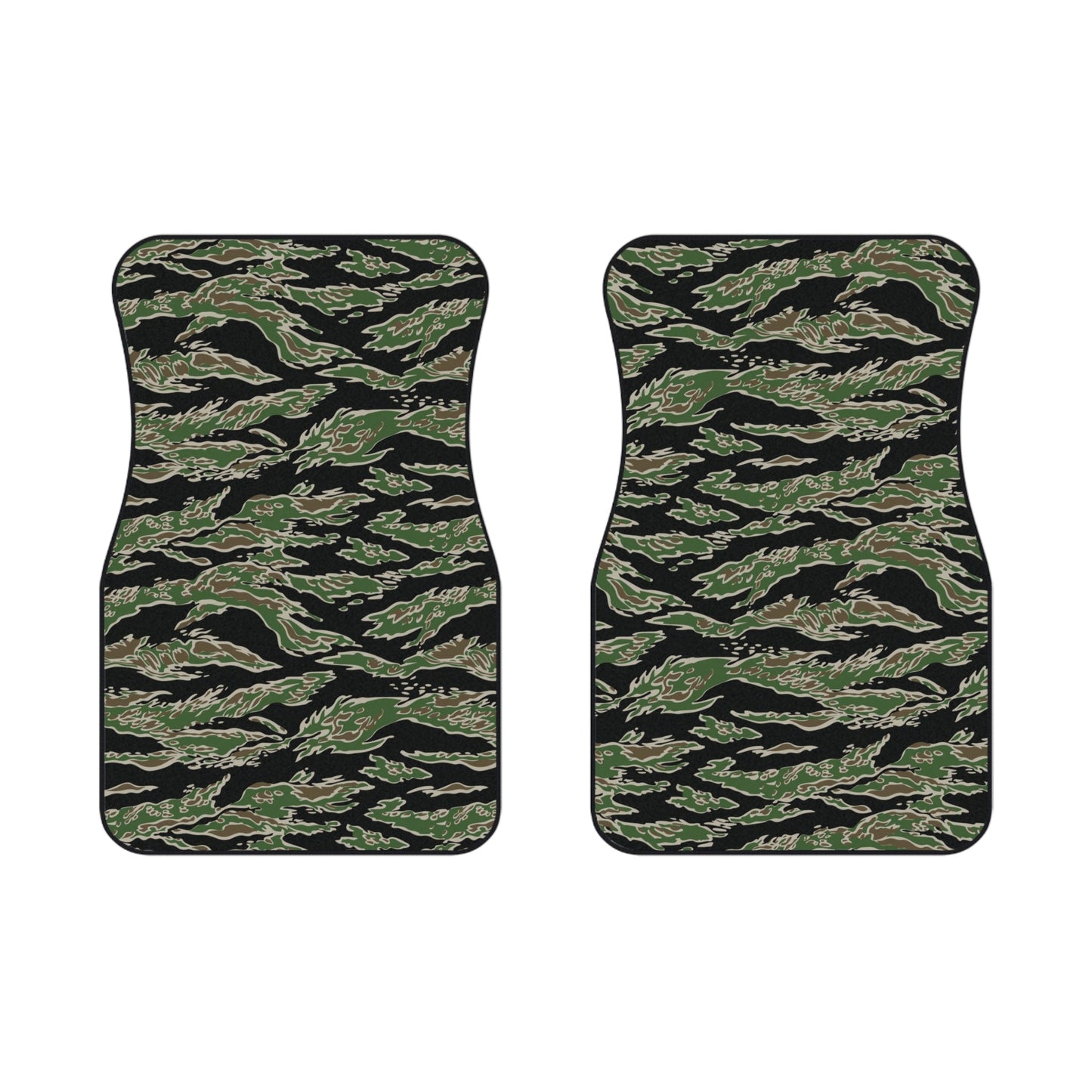 Tiger Stripe LLS Camo Front Seat Car Mats (Set of 2) _ Concealing Coloration