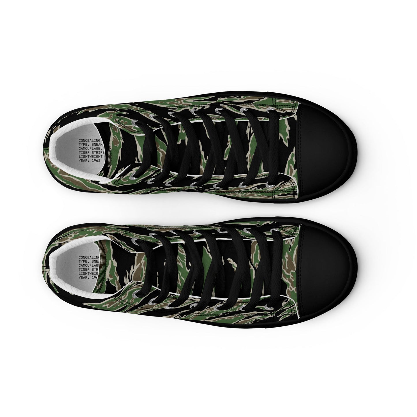 Tiger Stripe LLS Camo Men's Sneaker Hi w/ Black Outsole _ Concealing Coloration