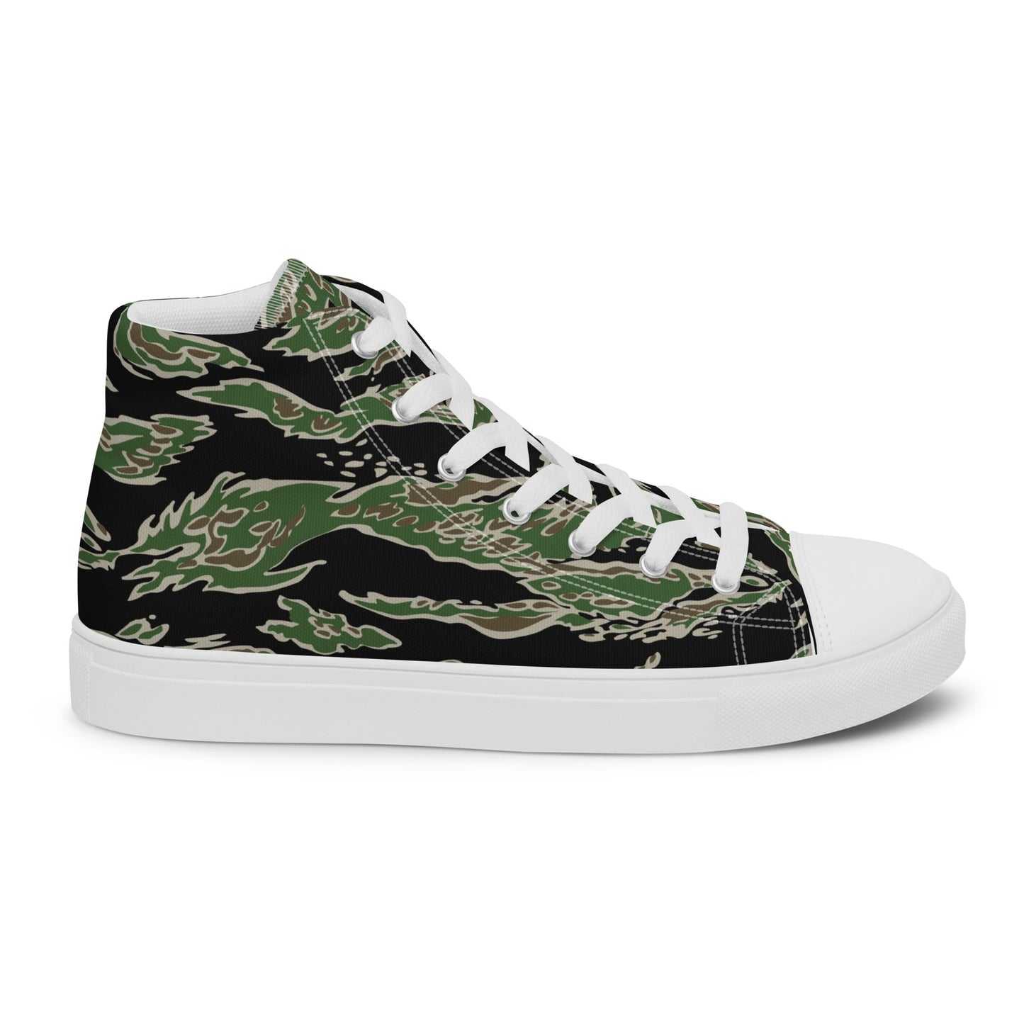 Tiger Stripe LLS Camo Men's Sneaker Hi - White _ Concealing Coloration