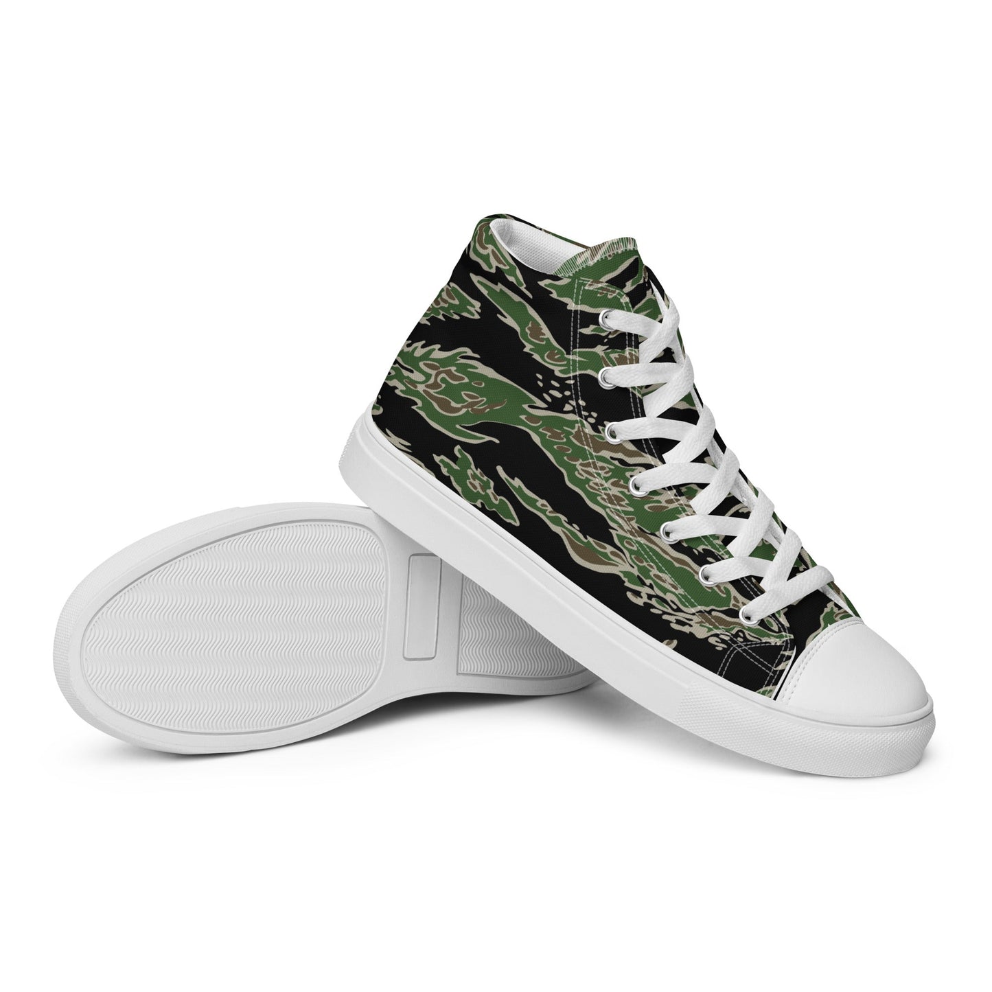 Tiger Stripe LLS Camo Men's Sneaker Hi - White _ Concealing Coloration