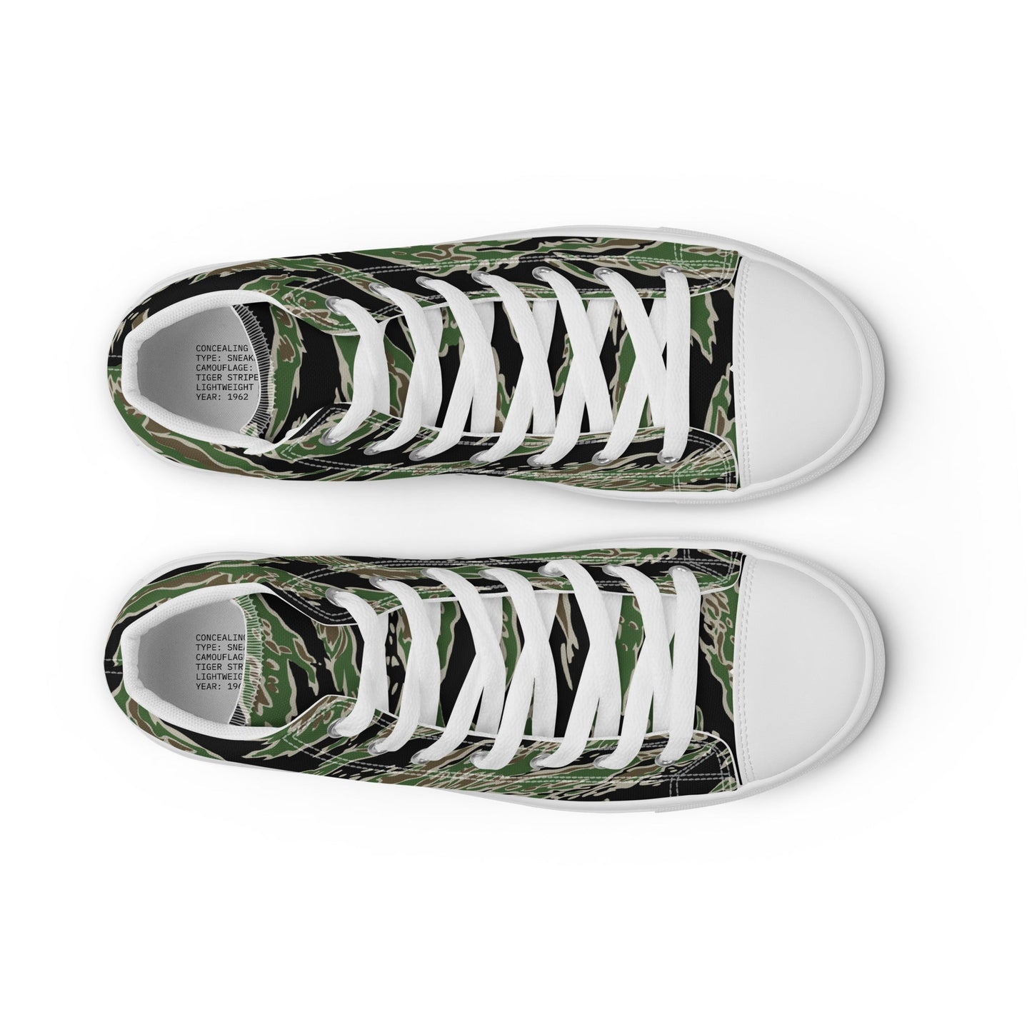 Tiger Stripe LLS Camo Men's Sneaker Hi - White _ Concealing Coloration