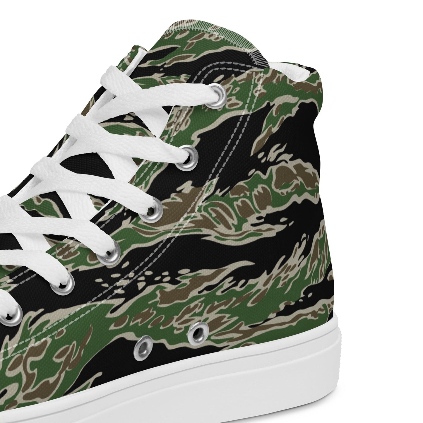 Tiger Stripe LLS Camo Men's Sneaker Hi - White _ Concealing Coloration