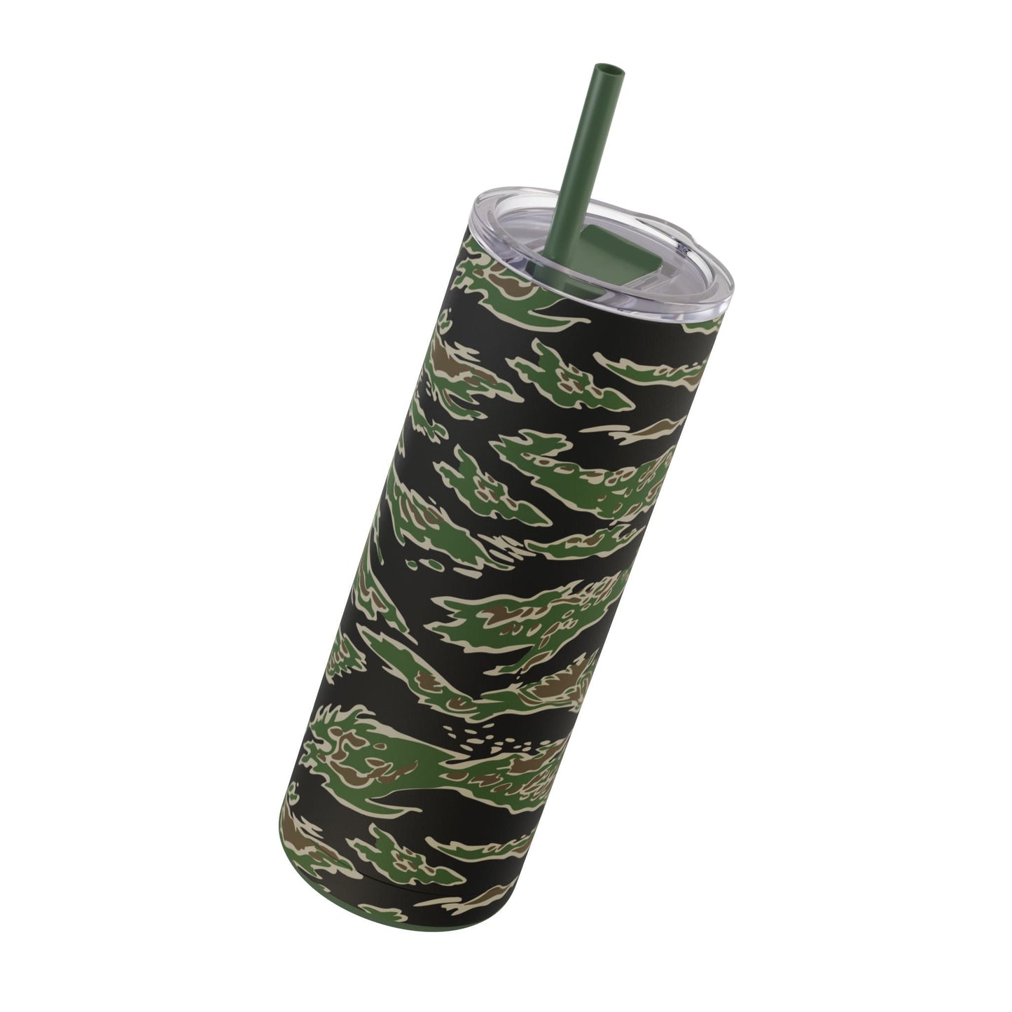 Tiger Stripe LLS Camo Skinny 20oz Tumbler with Straw _ Concealing Coloration