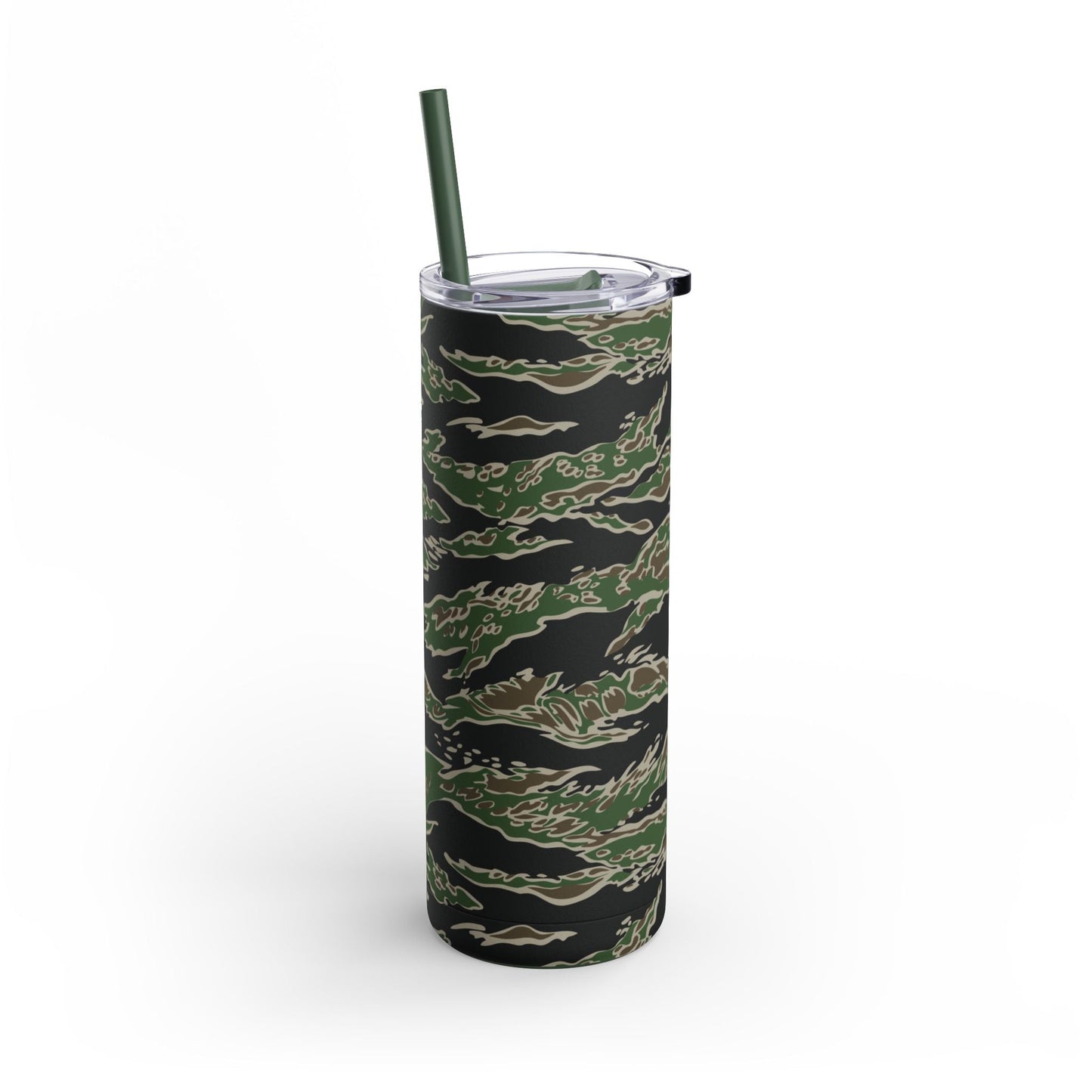 Tiger Stripe LLS Camo Skinny 20oz Tumbler with Straw _ Concealing Coloration