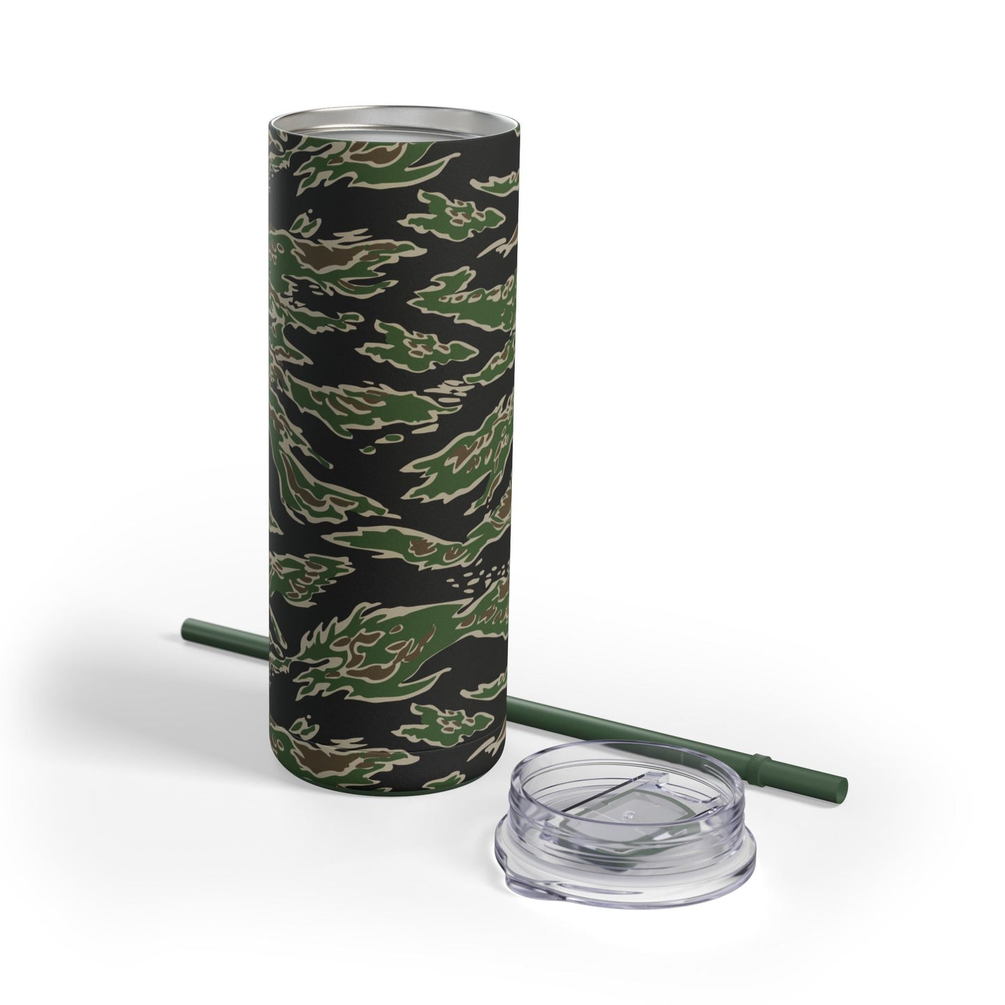 Tiger Stripe LLS Camo Skinny 20oz Tumbler with Straw _ Concealing Coloration