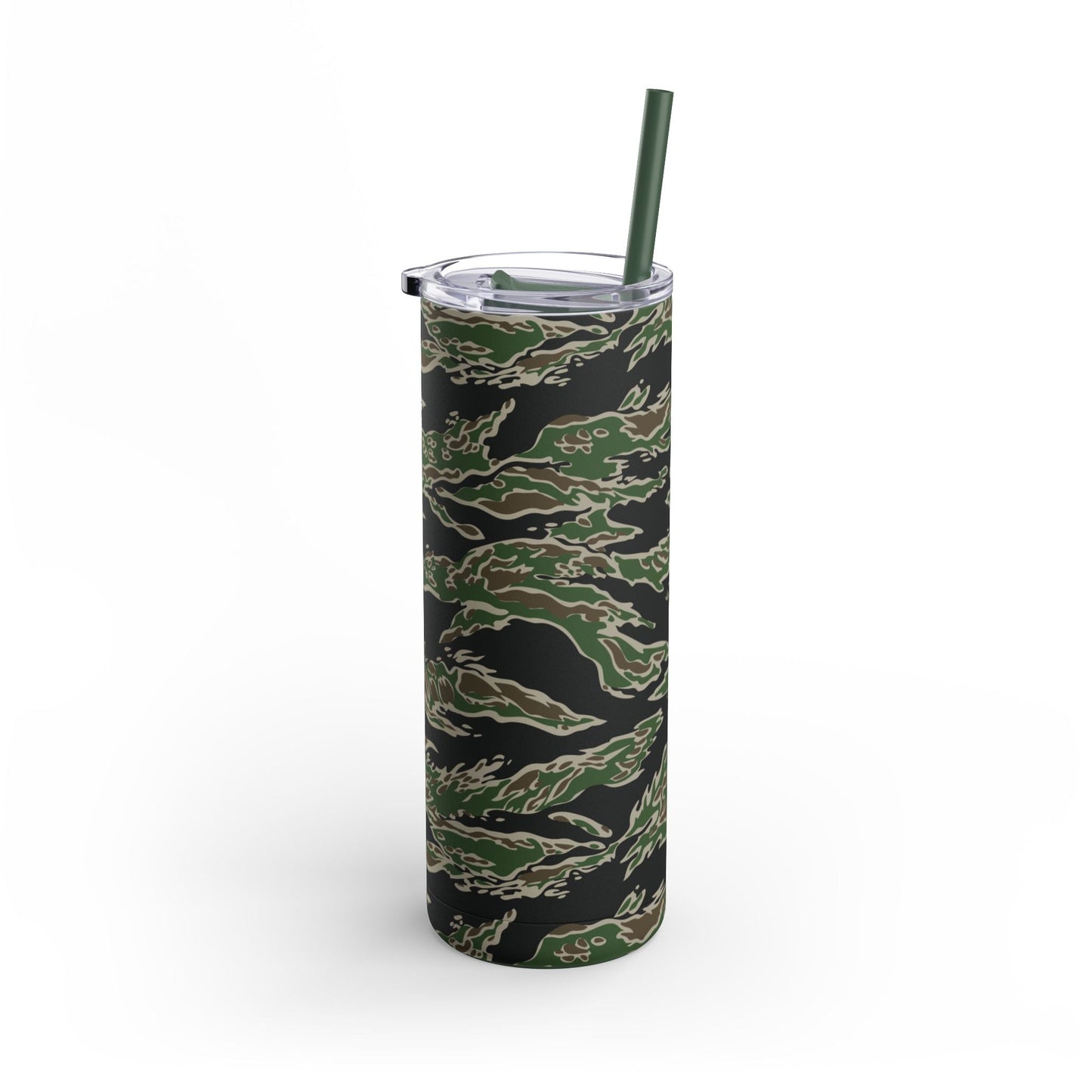 Tiger Stripe LLS Camo Skinny 20oz Tumbler with Straw _ Concealing Coloration