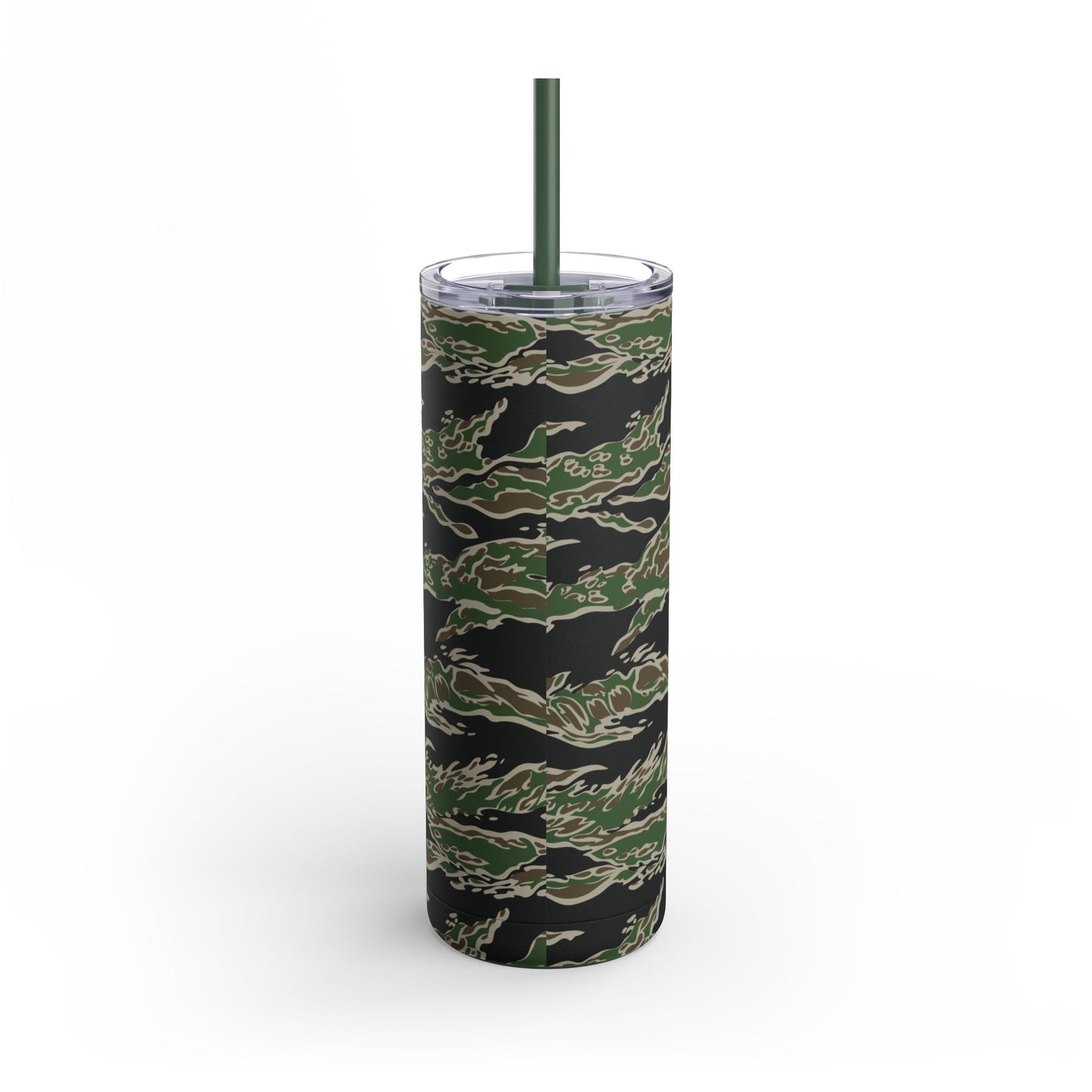 Tiger Stripe LLS Camo Skinny 20oz Tumbler with Straw _ Concealing Coloration