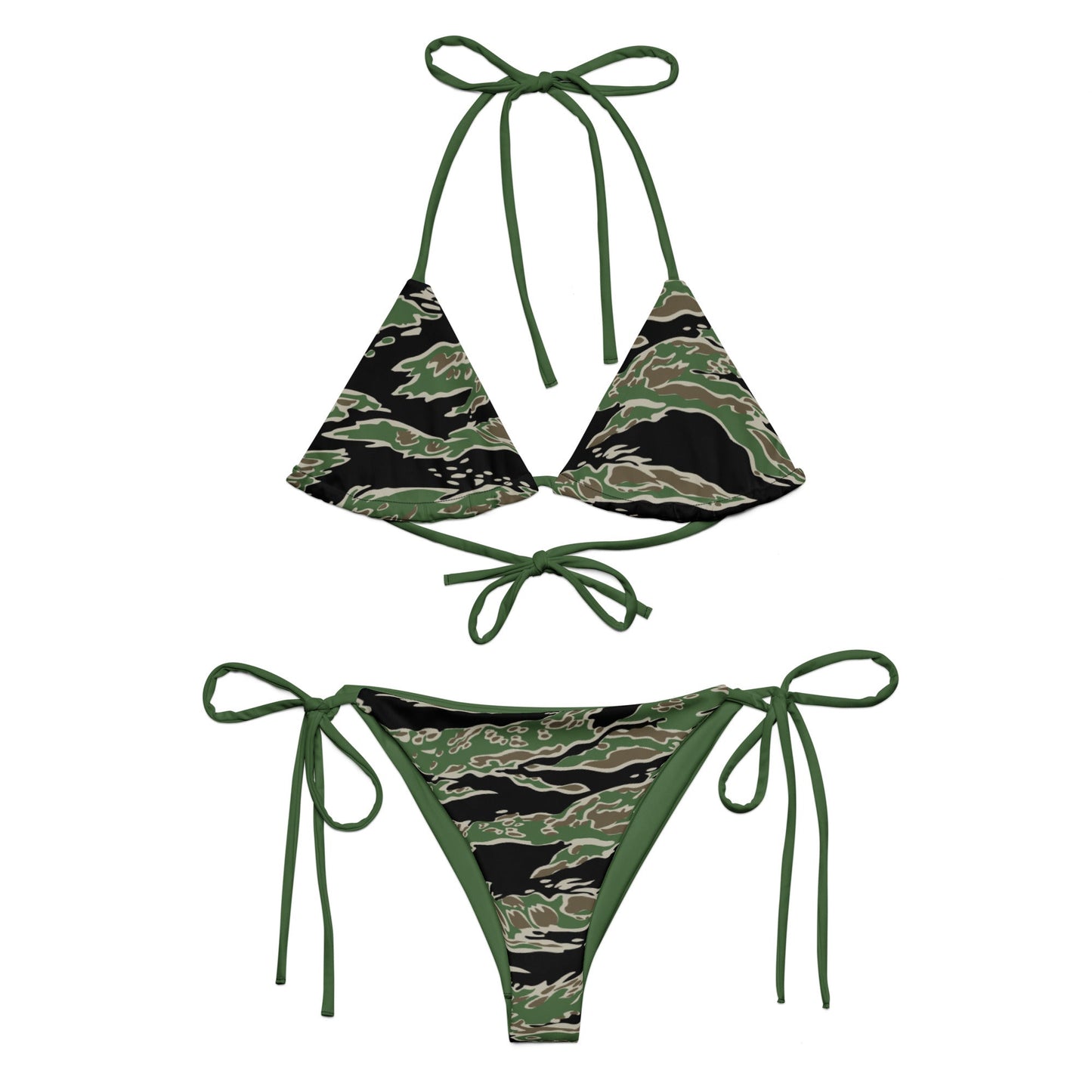 Tiger Stripe LLS Camo String Bikini Set _ Concealing Coloration