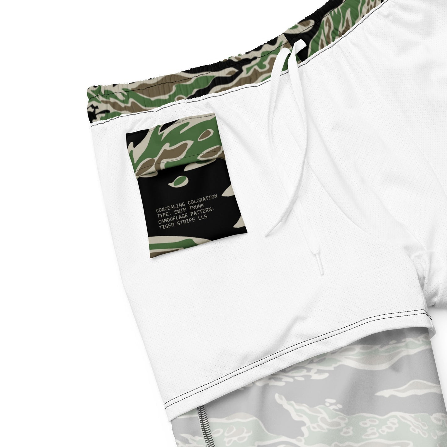 Tiger Stripe LLS Camo Swim Trunks _ Concealing Coloration