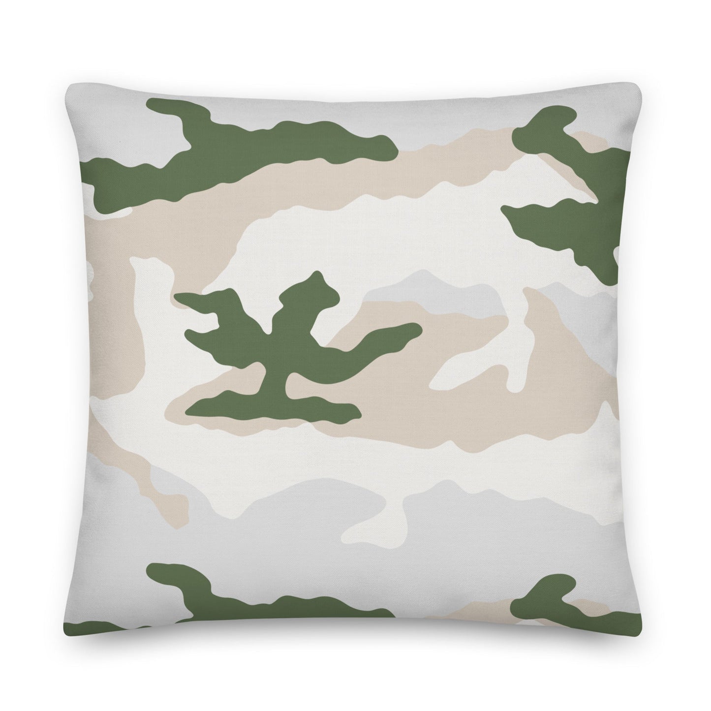 Tundra Alpine Camo 22" Throw Pillow _ Concealing Coloration