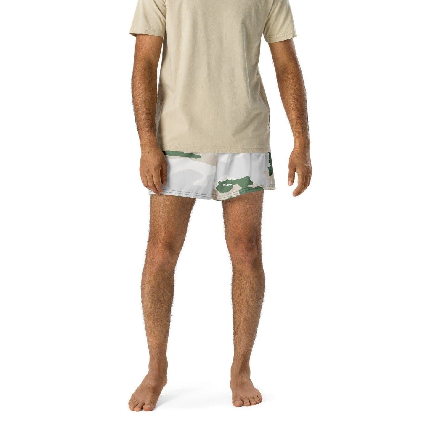 Tundra Alpine Camo 2.5″ inseam Tech Shorts _ Concealing Coloration.